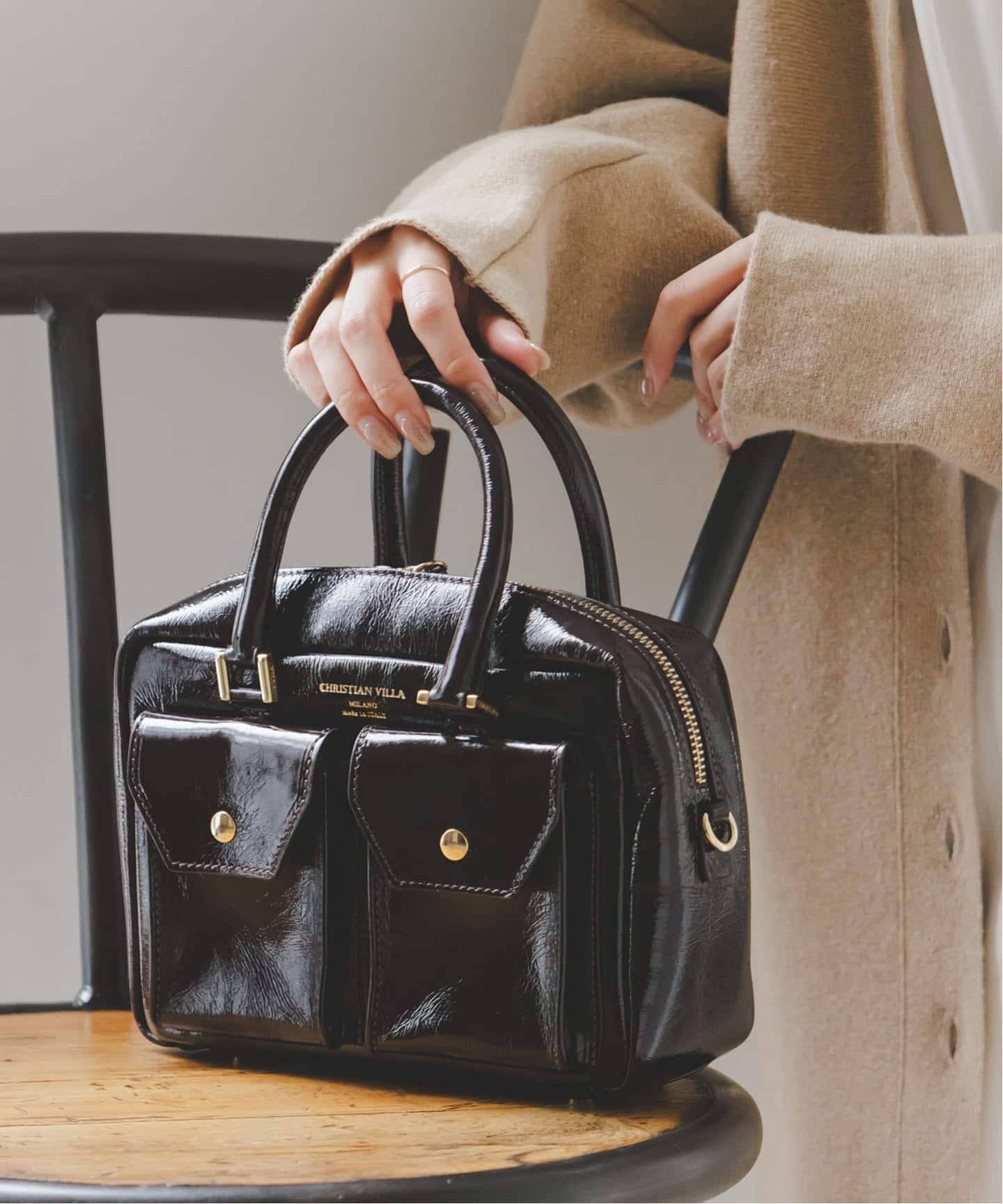 CHRISTIAN VILLA/クリスチャンヴィラ ダブルポケットボストンBAG