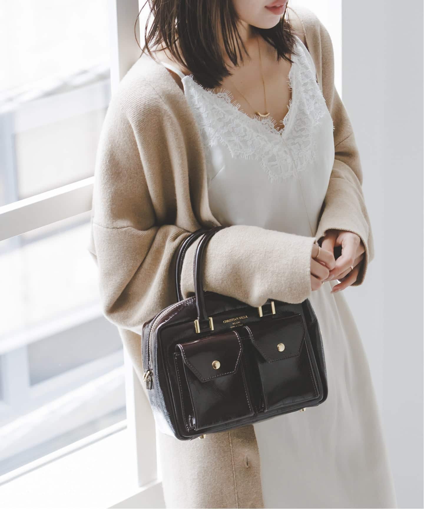 CHRISTIAN VILLA/クリスチャンヴィラ ダブルポケットボストンBAG