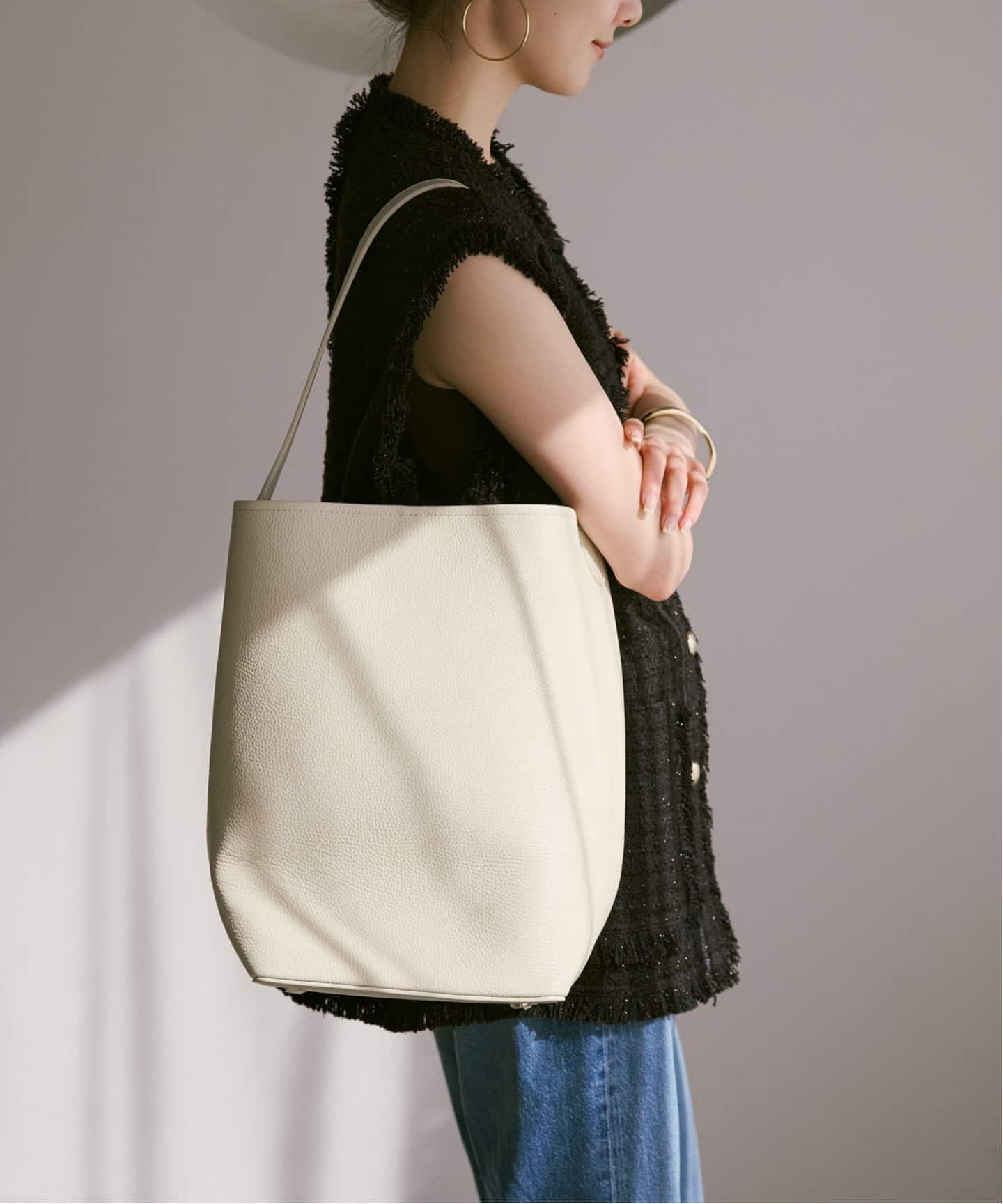 INNUE イヌエ イタリア製 シュリンクレザー トートバッグ 黒noble 追加3》INNUE/イヌエ レザートートBAG（トートバッグ）｜NOBLE