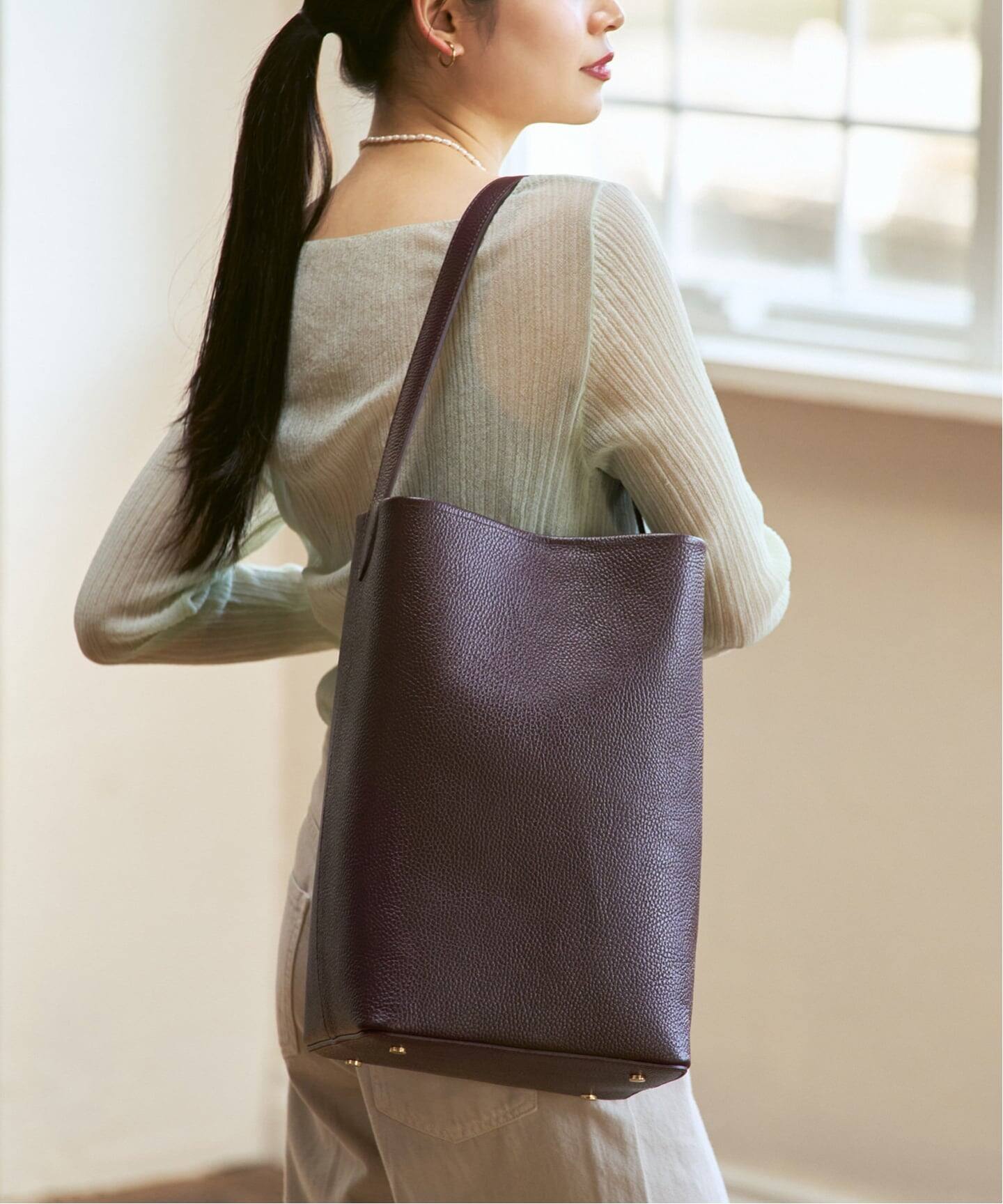 NOBLE INNUE イヌエ レザートートBAGバーガンディレザートートバッグ 追加2》INNUE/イヌエ レザートートBAG（トートバッグ）｜NOBLE