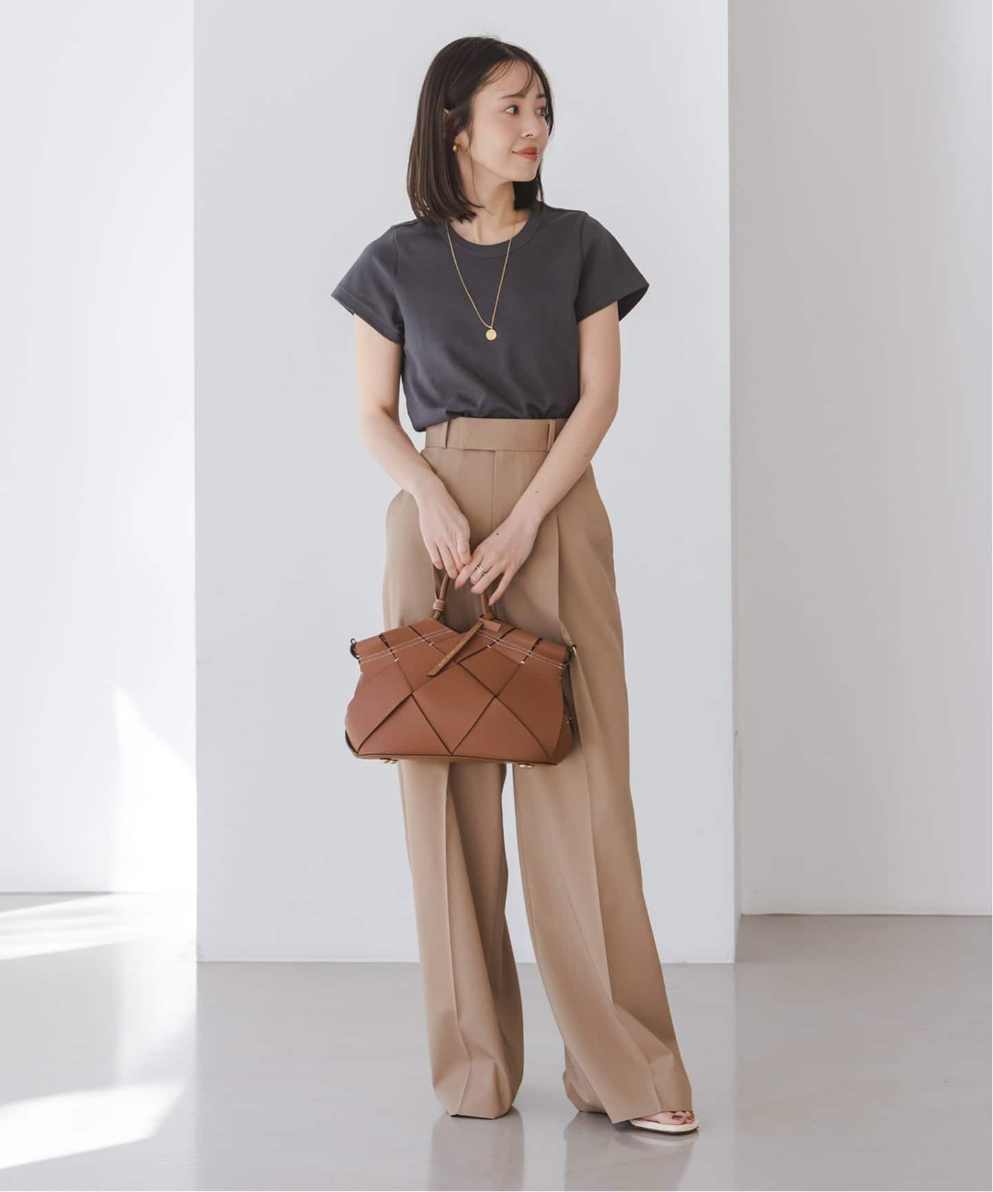 追加3》mica della valle Romana レザーメッシュバッグ（ショルダー