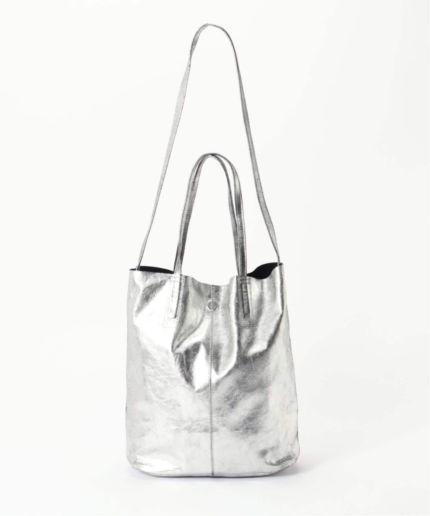 MORPHEE(モルフェ) 3WAY MEDIUM TOTE ナッパレザーシルバー（トート 