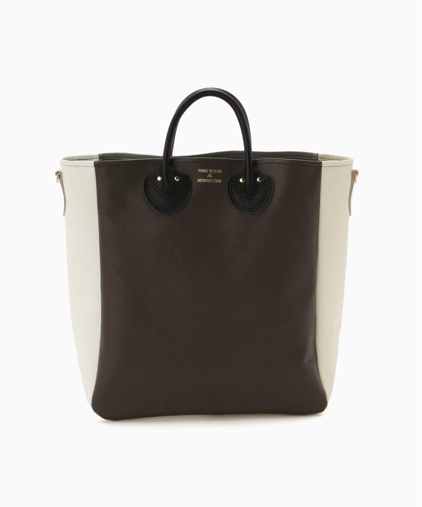YOUNG & OLSEN 別注 Crazy Panel Leather Tote L（トートバッグ