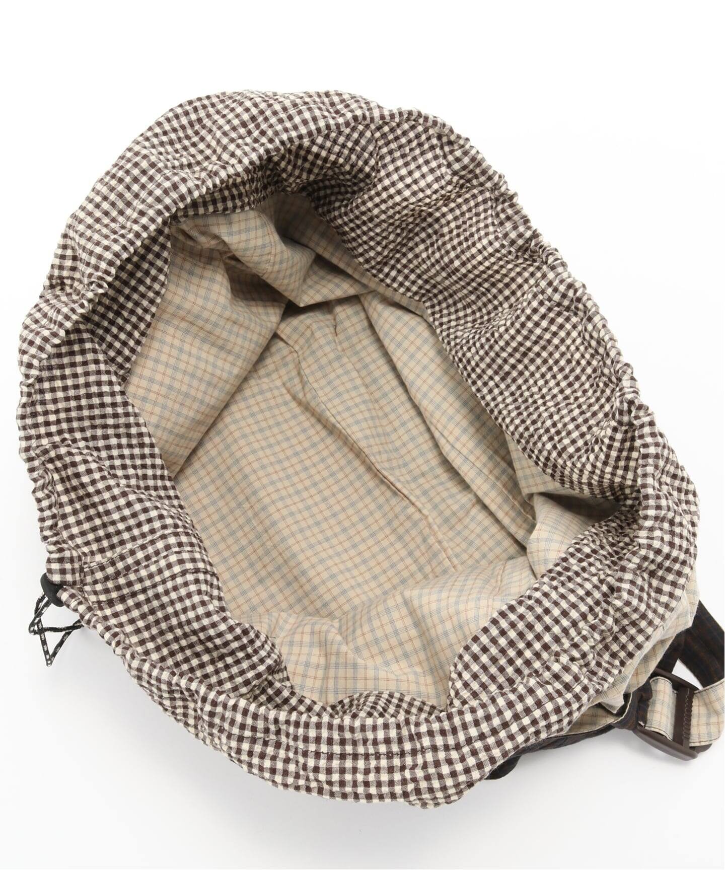 This Uniform / ディス ユニフォーム BROWN CHECK LARGE SLING BAG