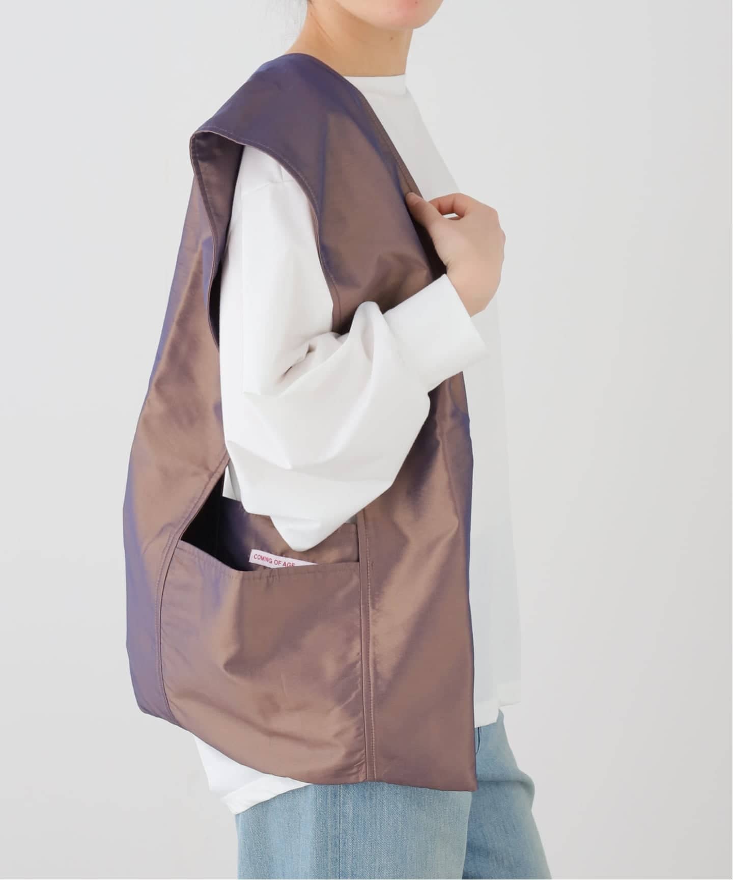COMING OF AGE (カミングオブエイジ) LADY STRAP BAG COMING OF AGE / カミングオブエイジ REVERSIBLE FLAT CROSSBODY