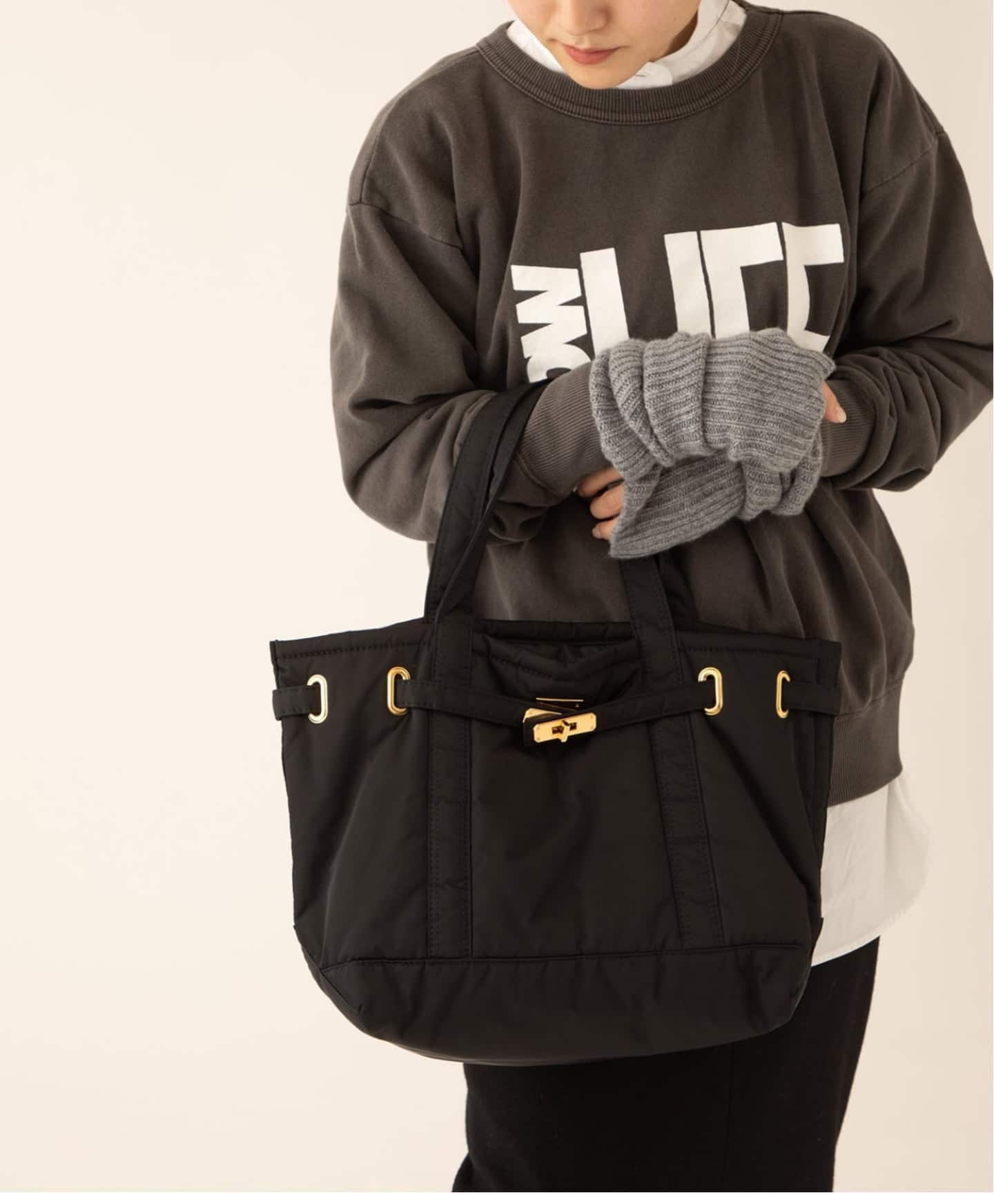 美品【シータパランティカ】 TOTE-PE-Mトートバッグブラック 追加予約》SITA PARANTICA/シータパランティカ TOTE PE M トートバッグ