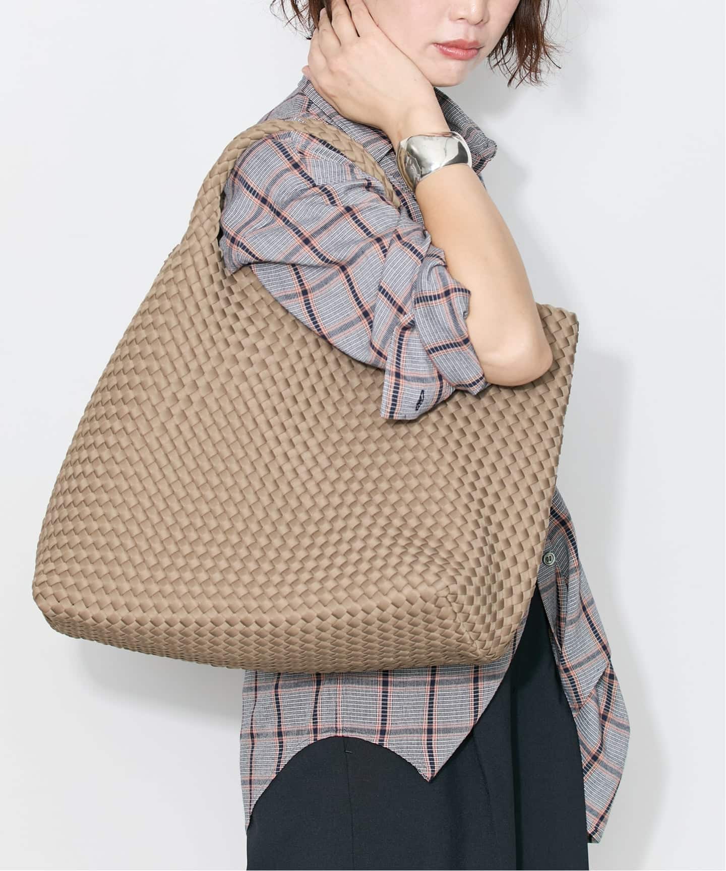 NAGHEDI カシミヤ トートバッグ 追加》【NAGHEDI/ナゲディ】ST BARTHES LARGE TOTE：トートバッグ