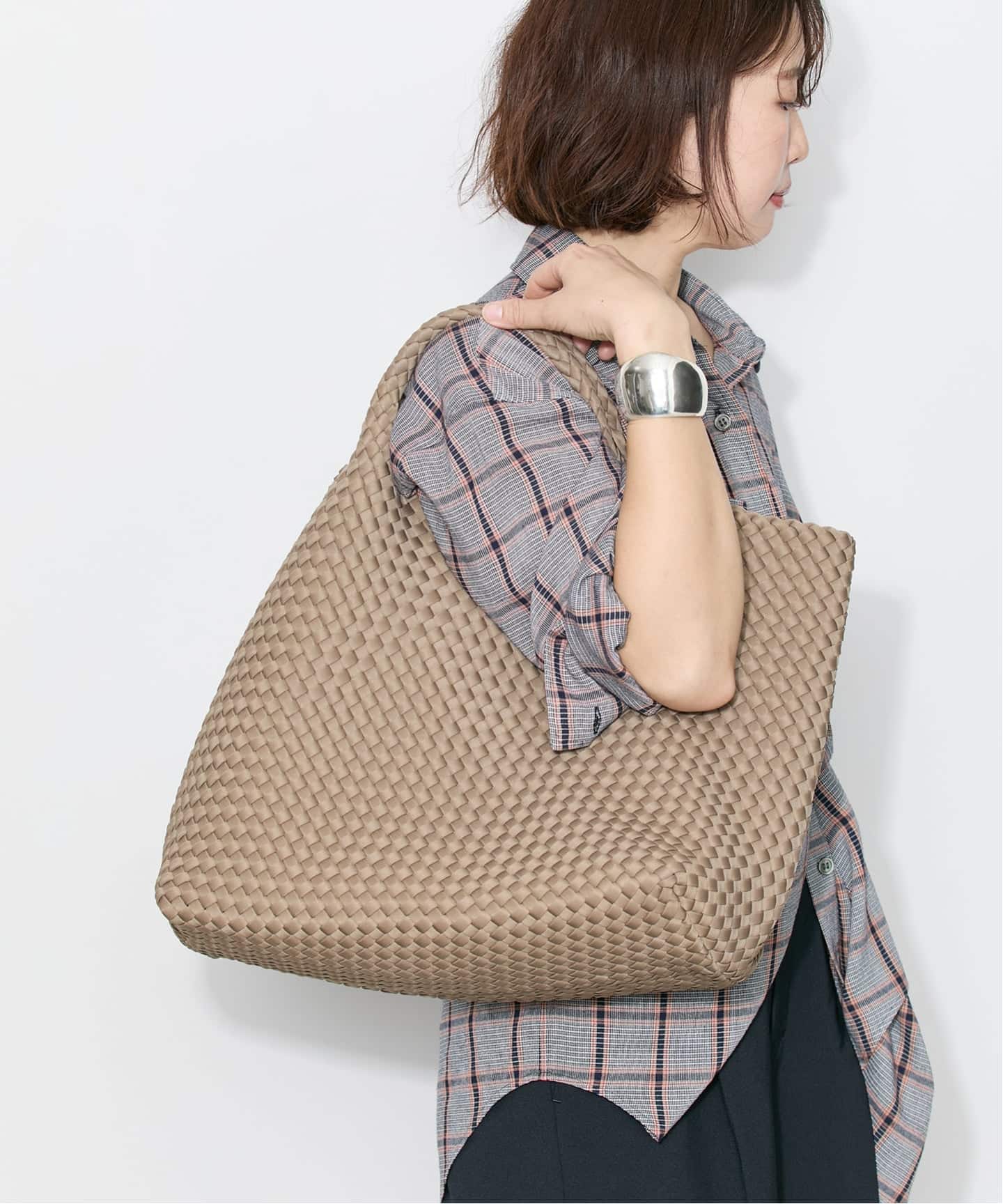 NAGHEDI/ナゲディST BARTHS LARGE　ベージュ　Lサイズ 追加》【NAGHEDI/ナゲディ】ST BARTHES LARGE TOTE：トートバッグ