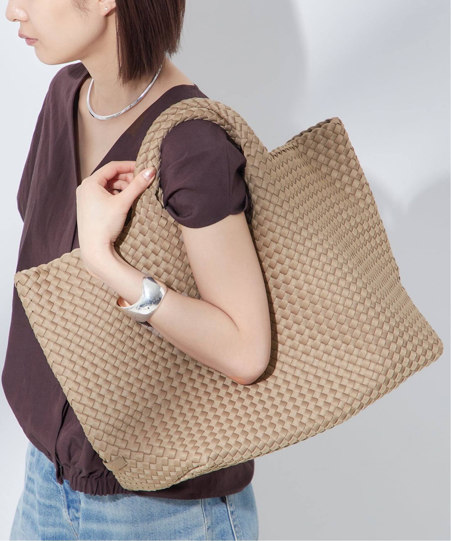 追加》【NAGHEDI/ナゲディ】ST BARTHES LARGE TOTE：トートバッグ