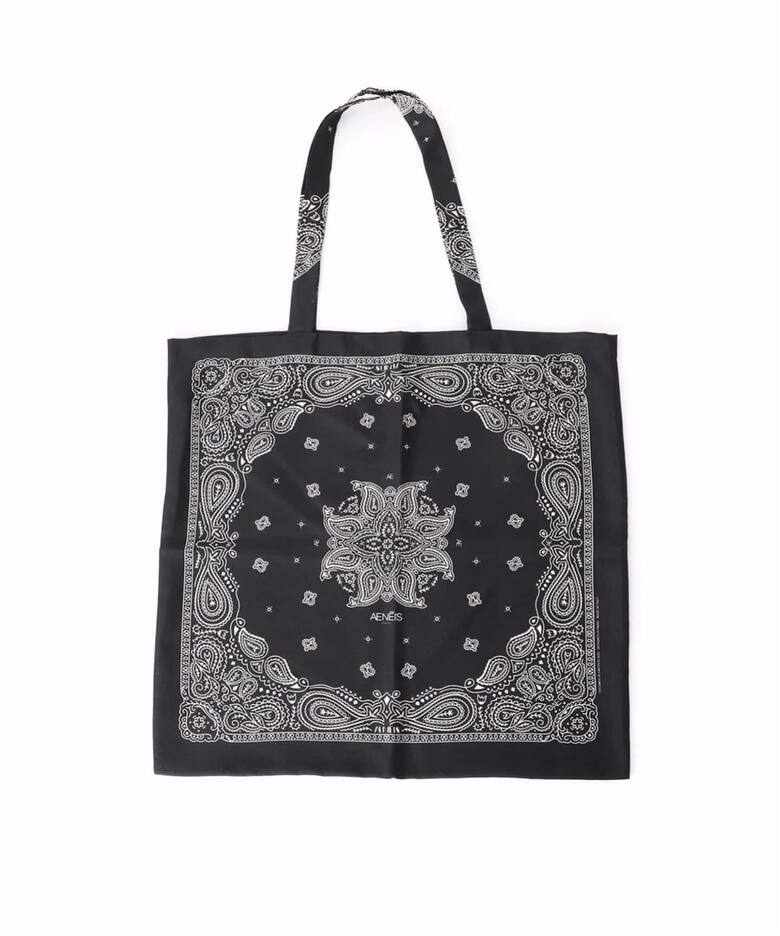 追加》【AENEIS/エネス】Minimal Bandana Silk Totebag：トートバッグ 