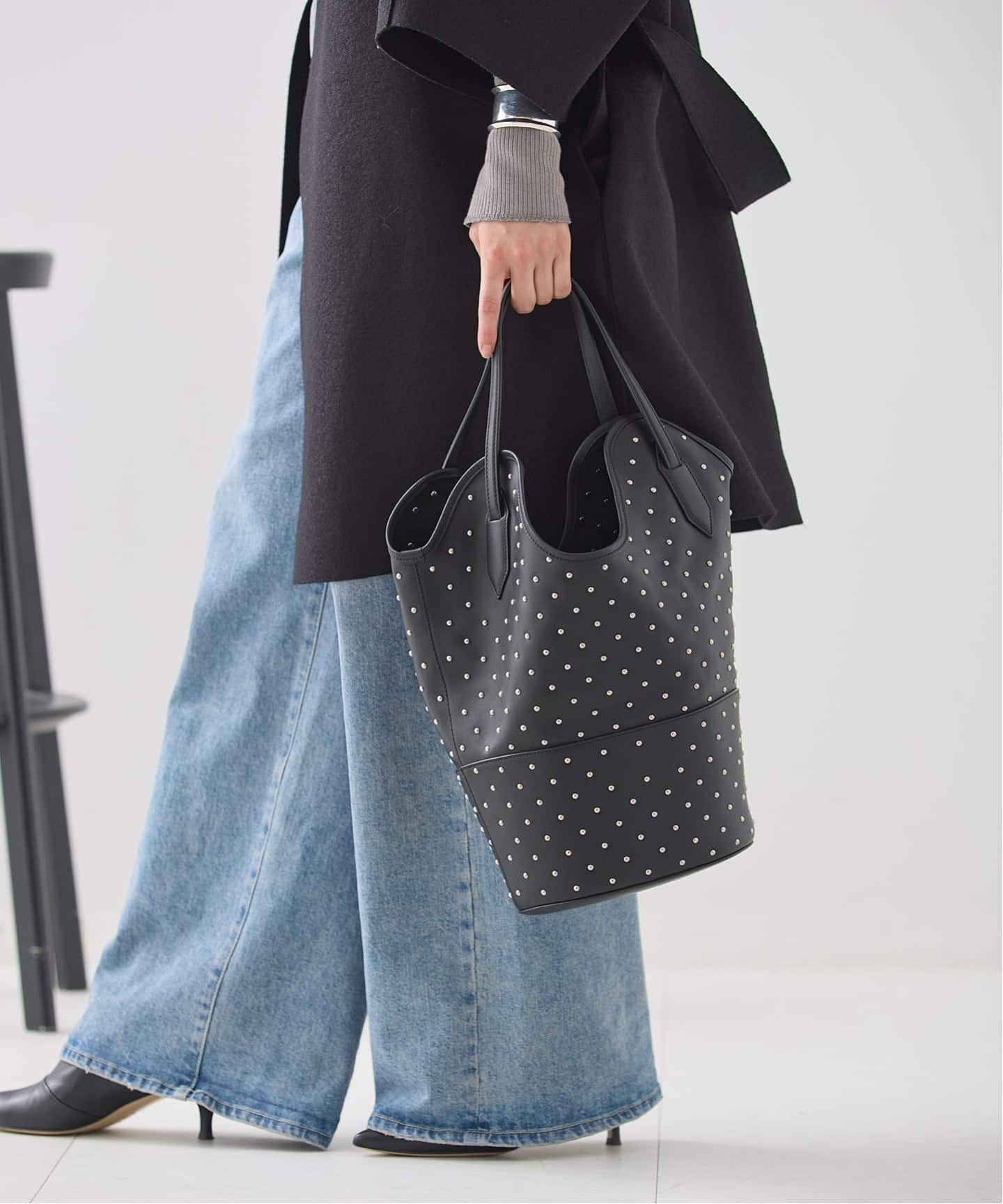 taka 　J&M DAVIDSON スタッズ トートバッグ J&M DAVIDSON/ジェイ＆エム デヴィッドソン RAY BUCKET S STUDDED