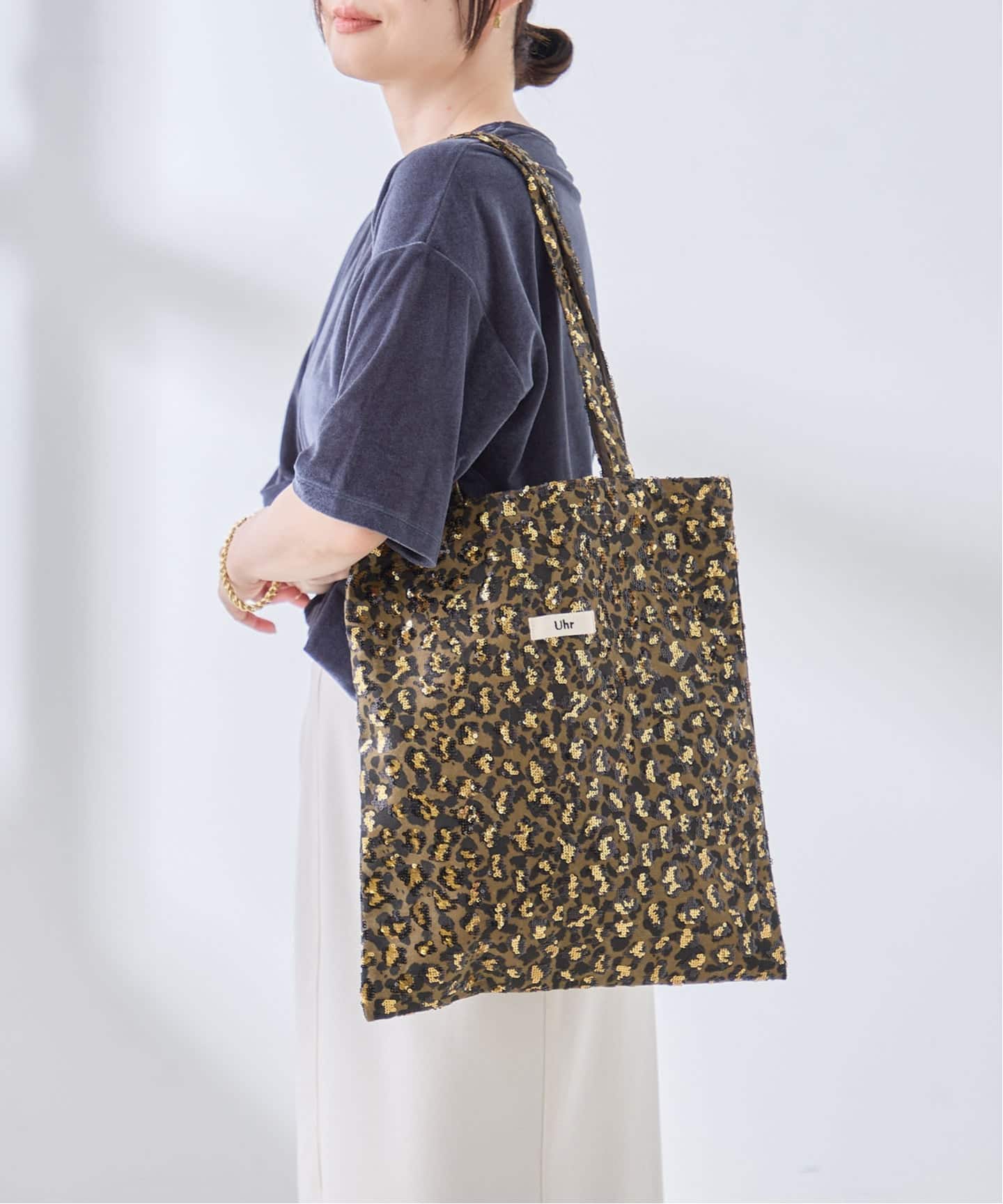 Uhr/ウーア Sequin Leopard Tote トートバッグ（トートバッグ