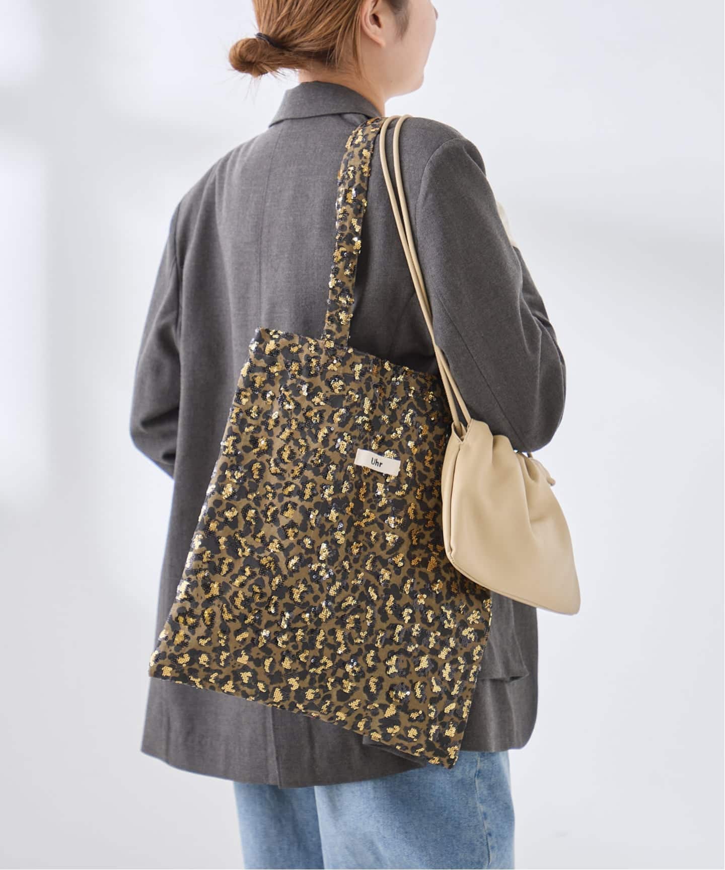 Uhr/ウーア Sequin Leopard Tote トートバッグ（トートバッグ