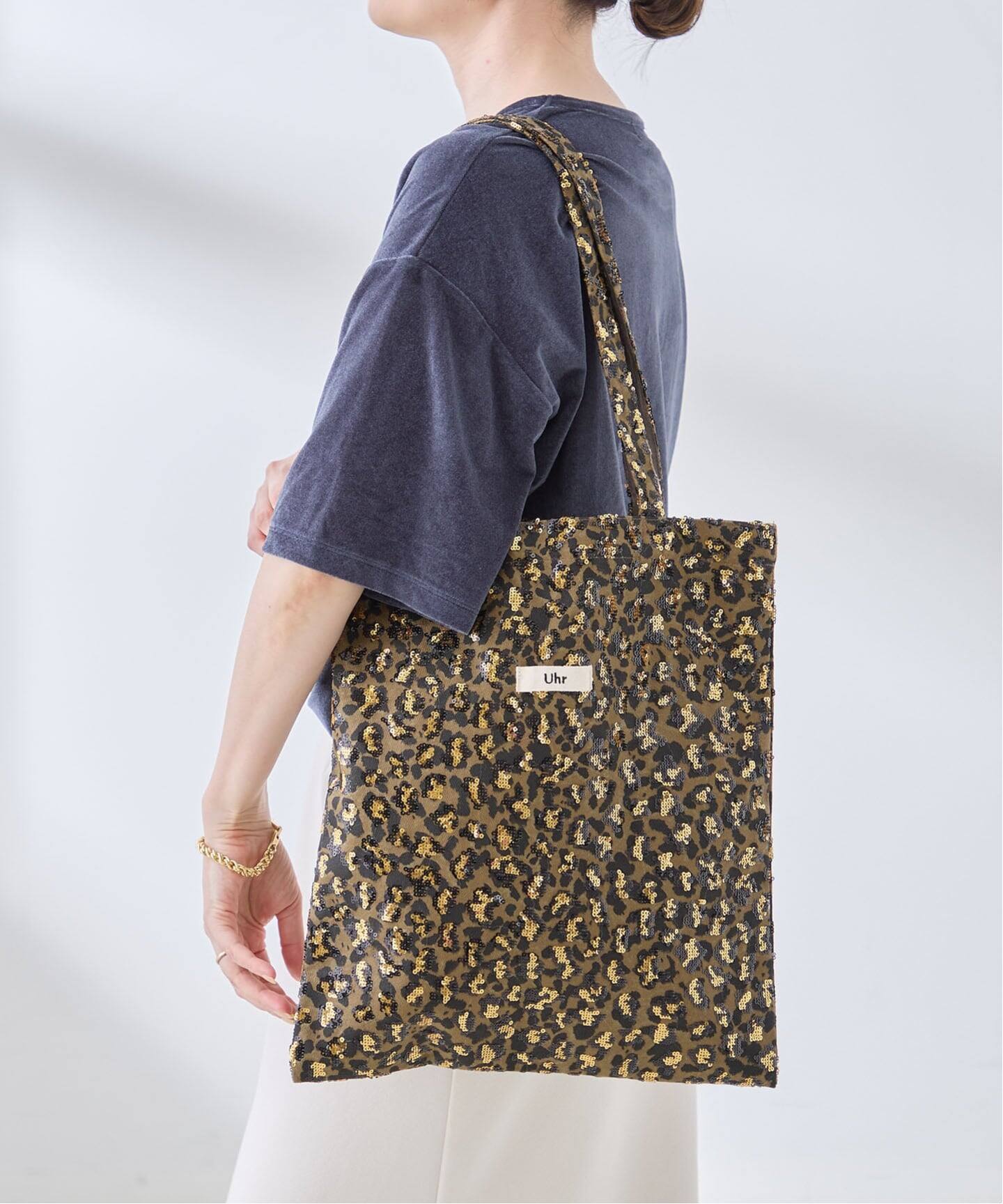 Uhr/ウーア Sequin Leopard Tote トートバッグ（トートバッグ 