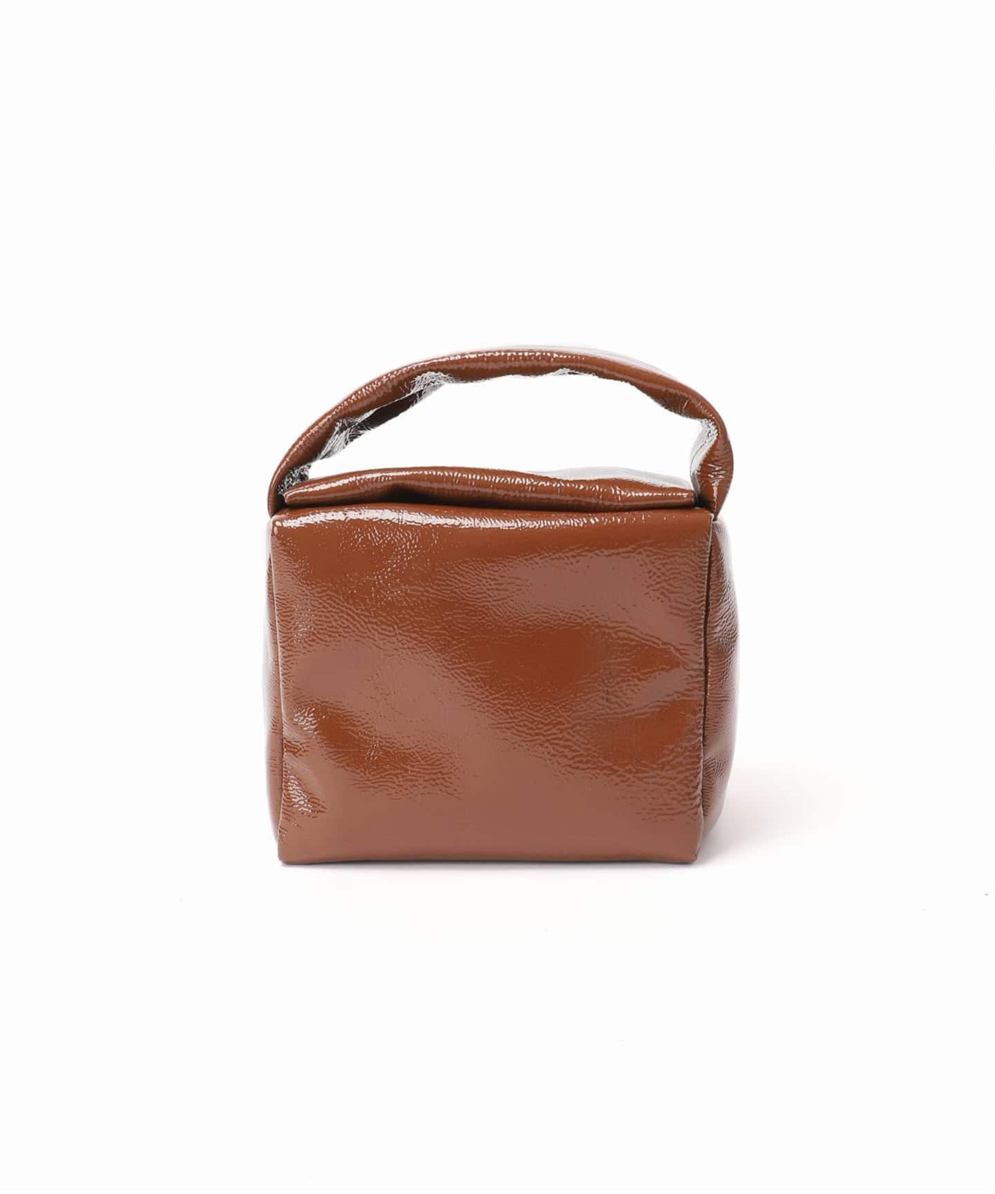 Bucket Baggage Puff Cube Small ブラウン bucket baggageのハンドバッグ Puff Cube Small | 送料無料|SILVER