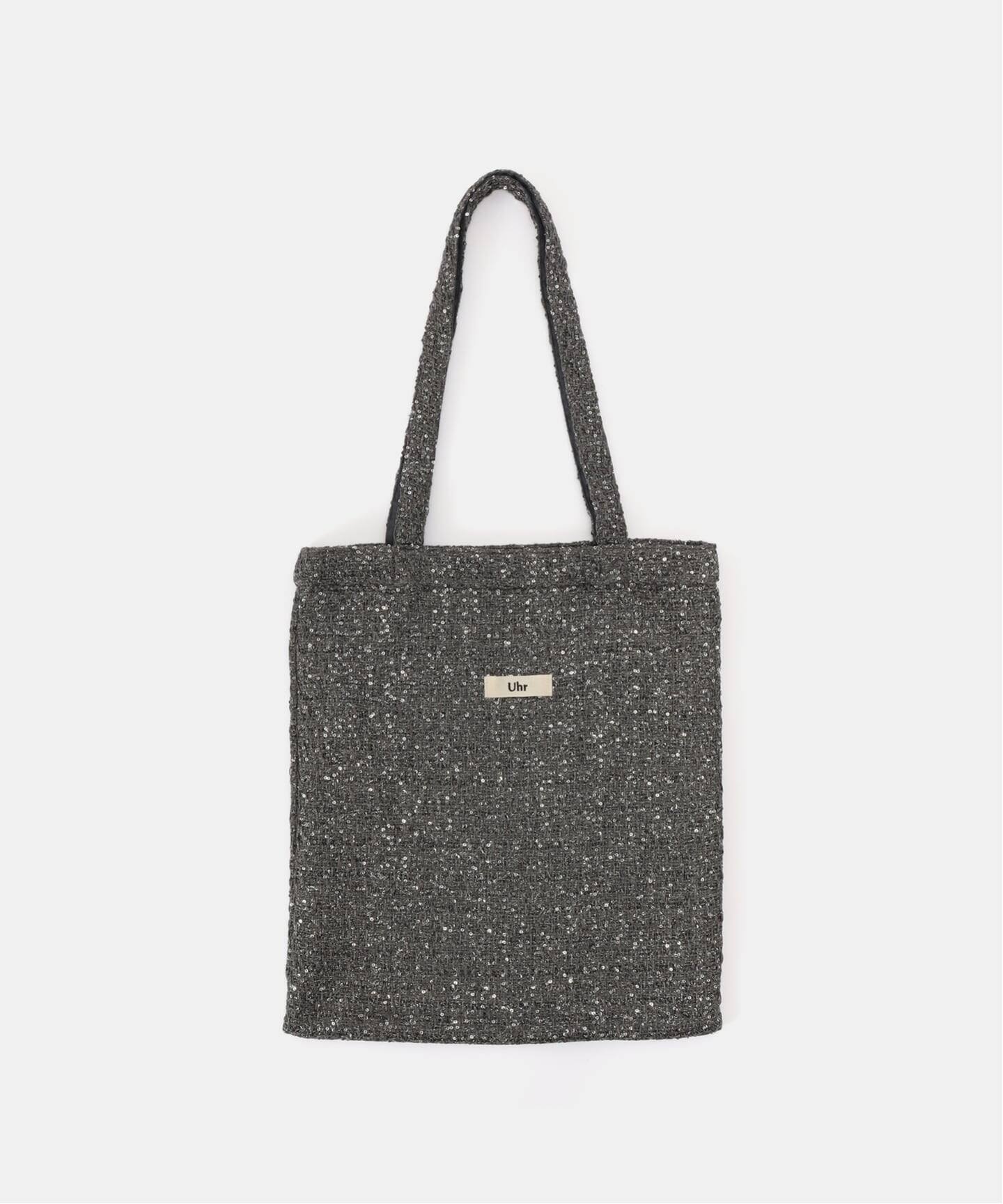 別注 【Uhr/ウーア】FRIENDSHIP Shiny Tweed Tote：トートバッグ