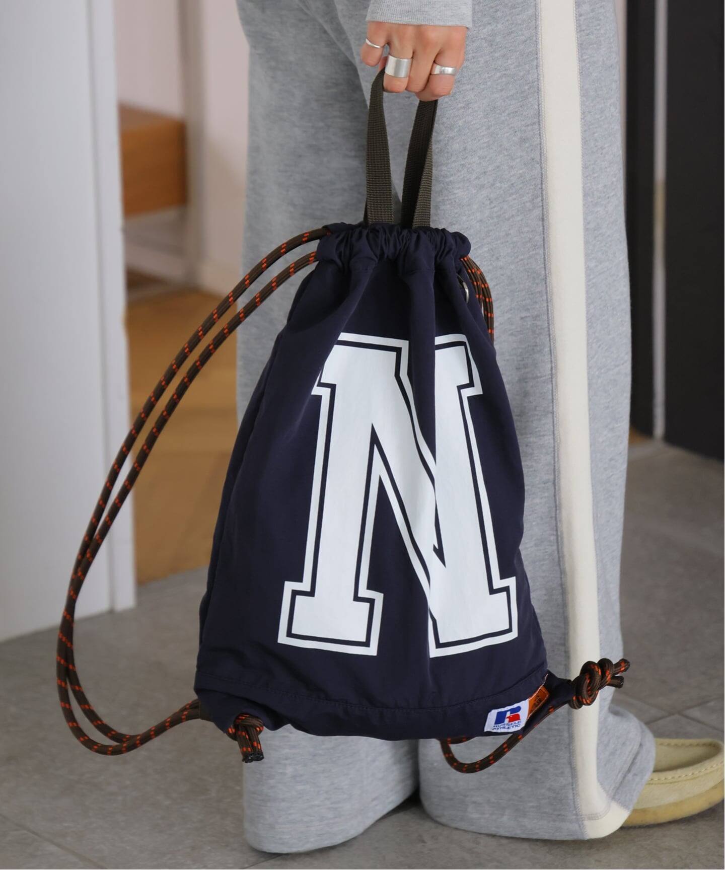 予約》別注【RUSSELL ATHLETIC*JM for JS】 ロゴナップザック(バック 予約》別注【RUSSELL ATHLETIC*JM for JS】 ロゴナップザック(バック
