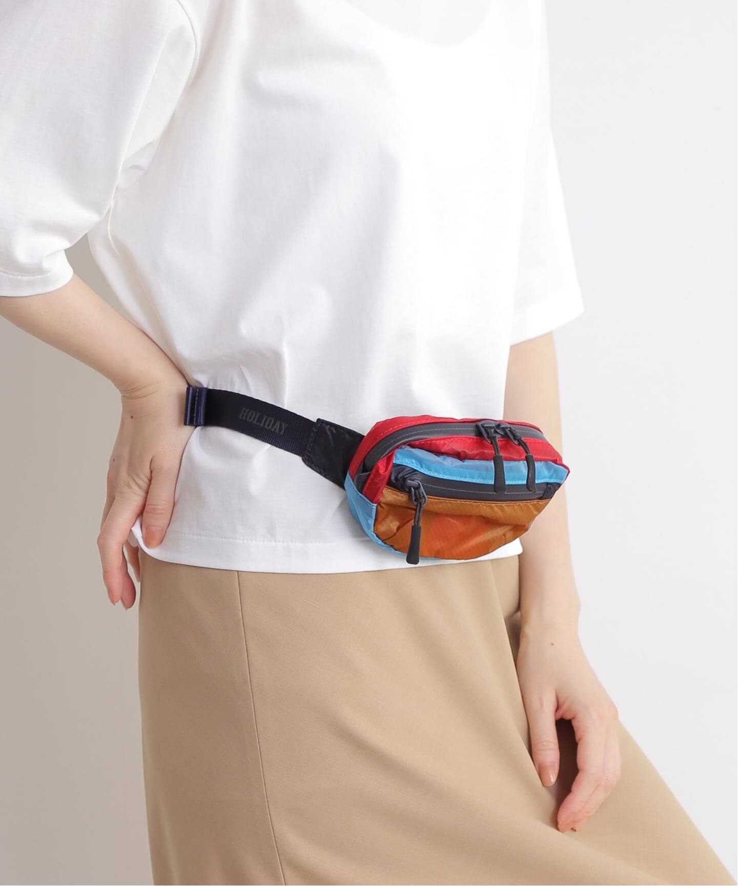 HOLIDAY/ホリデイ】PACKABLE MINI MINI WAIST BAG (CR（ウェストポーチ