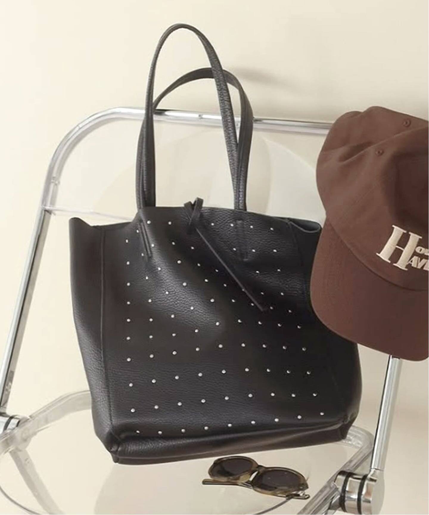 別注【MARLON FIRENZE/マルロン】SHOPPER MEDIUM STUDS：バッグ 