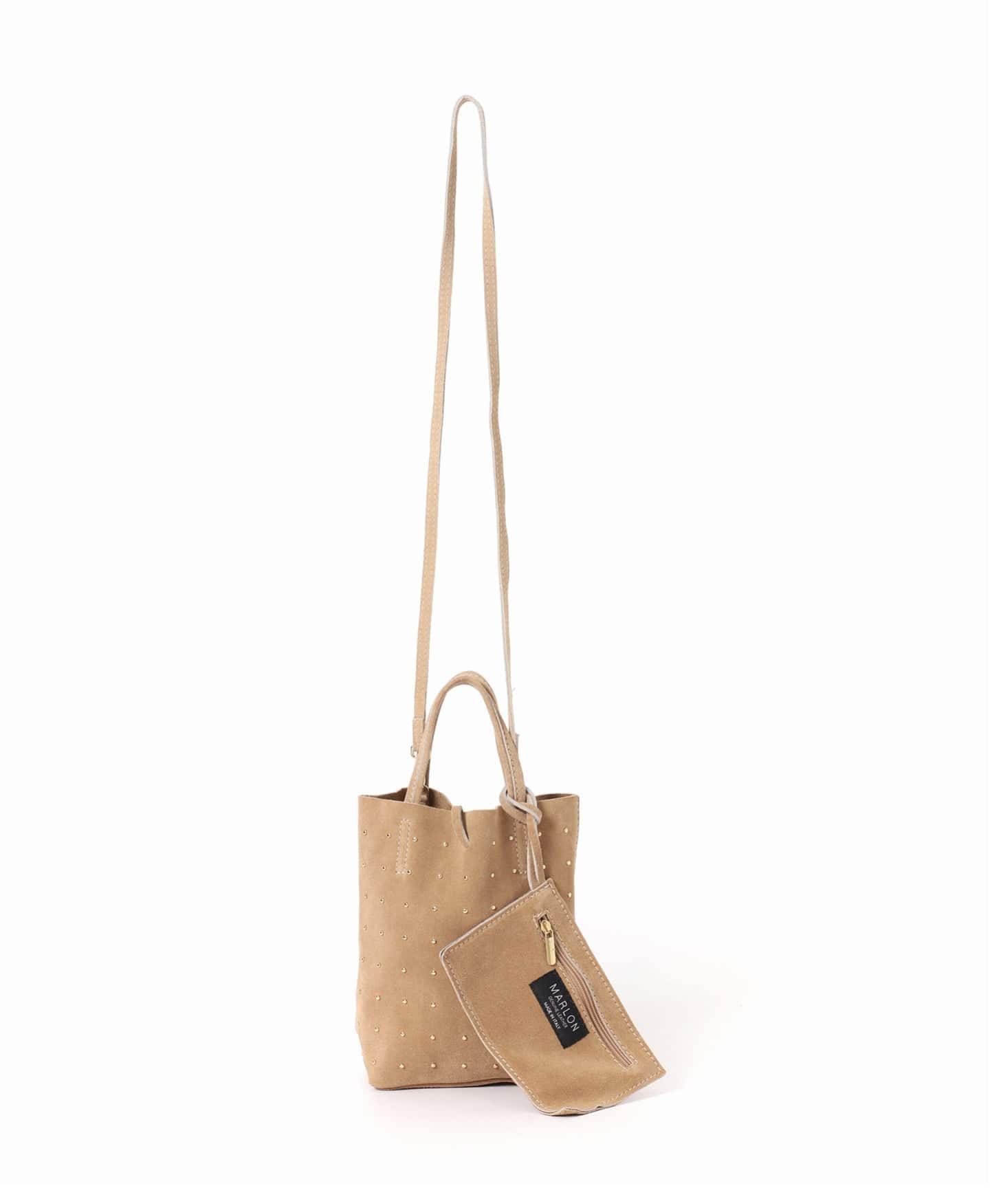 MARLON FIRENZE/マルロン】SHOPPER MINI STUDS SUEDE（トートバッグ