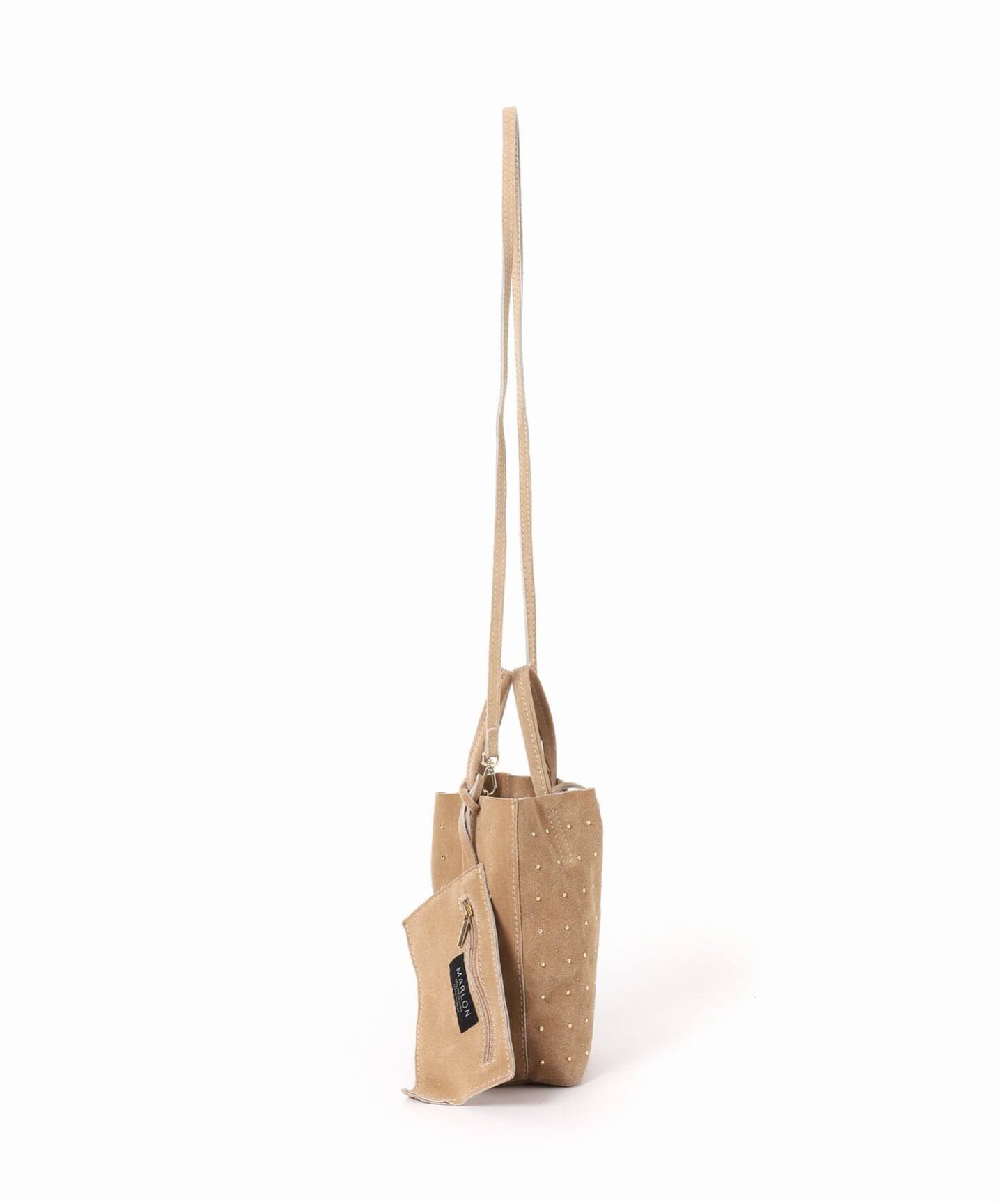 MARLON FIRENZE/マルロン】SHOPPER MINI STUDS SUEDE（トートバッグ 