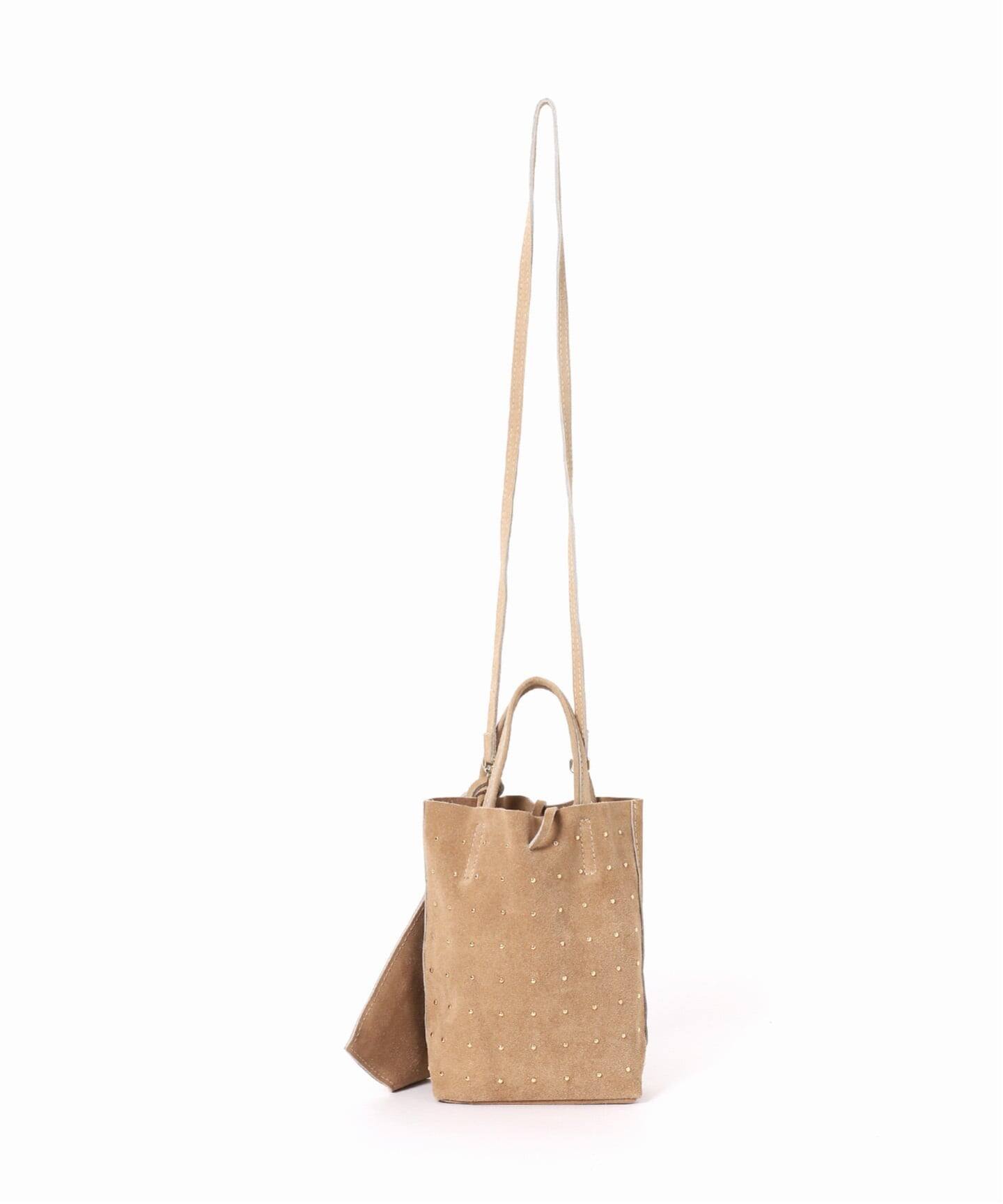 MARLON FIRENZE/マルロン】SHOPPER MINI STUDS SUEDE（トートバッグ