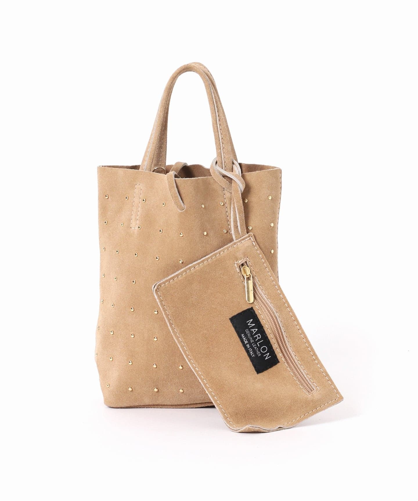 MARLON FIRENZE/マルロン】SHOPPER MINI STUDS SUEDE（トートバッグ
