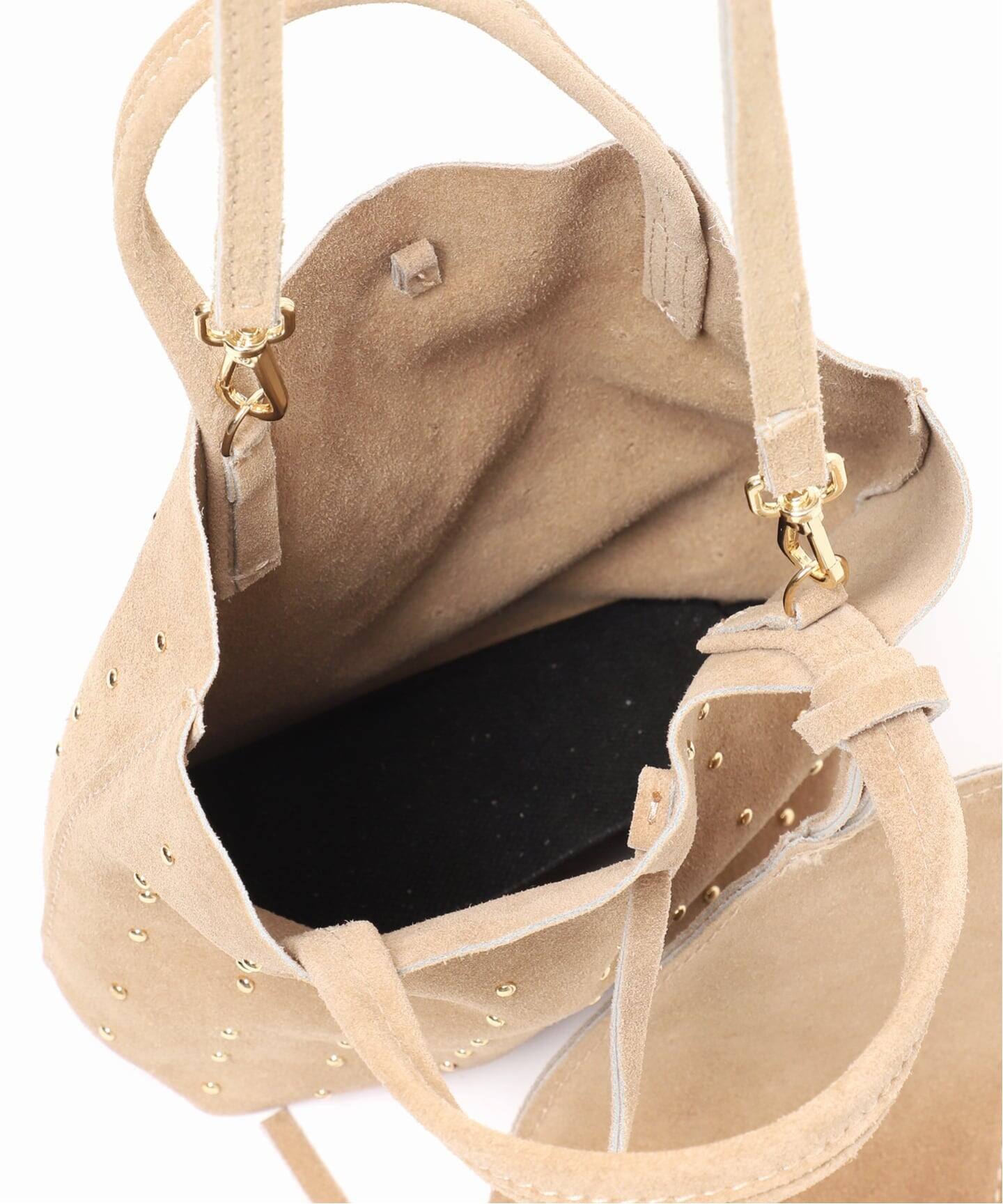 MARLON FIRENZE/マルロン】SHOPPER MINI STUDS SUEDE（トートバッグ 