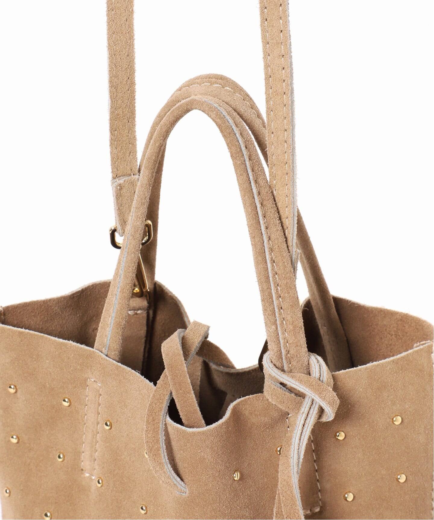 MARLON FIRENZE/マルロン】SHOPPER MINI STUDS SUEDE（トートバッグ