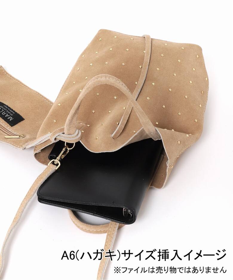 MARLON FIRENZE/マルロン】SHOPPER MINI STUDS SUEDE（トートバッグ 