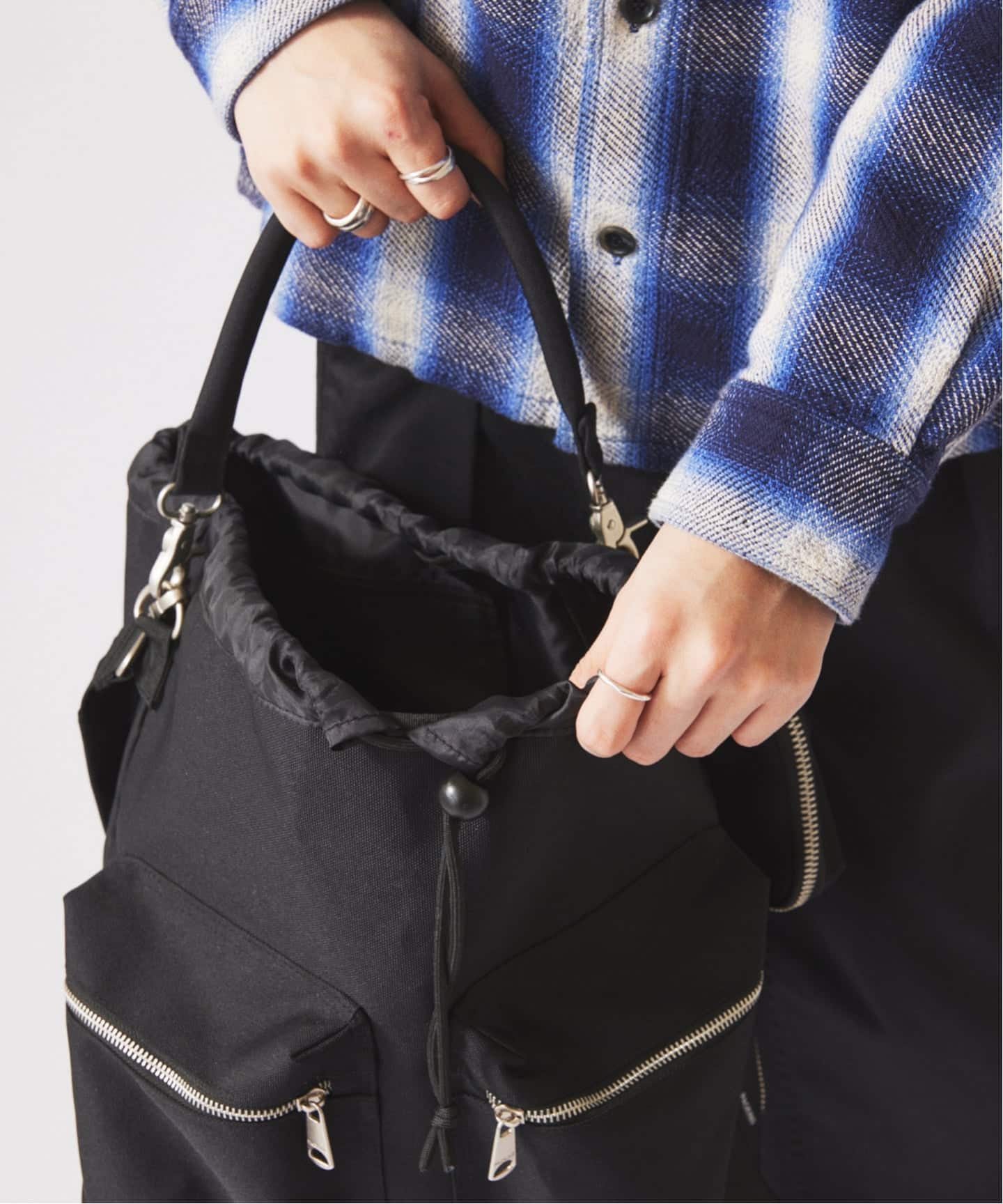 PACKING / パッキング 別注 2WAY ドローストリング ショルダーバッグ