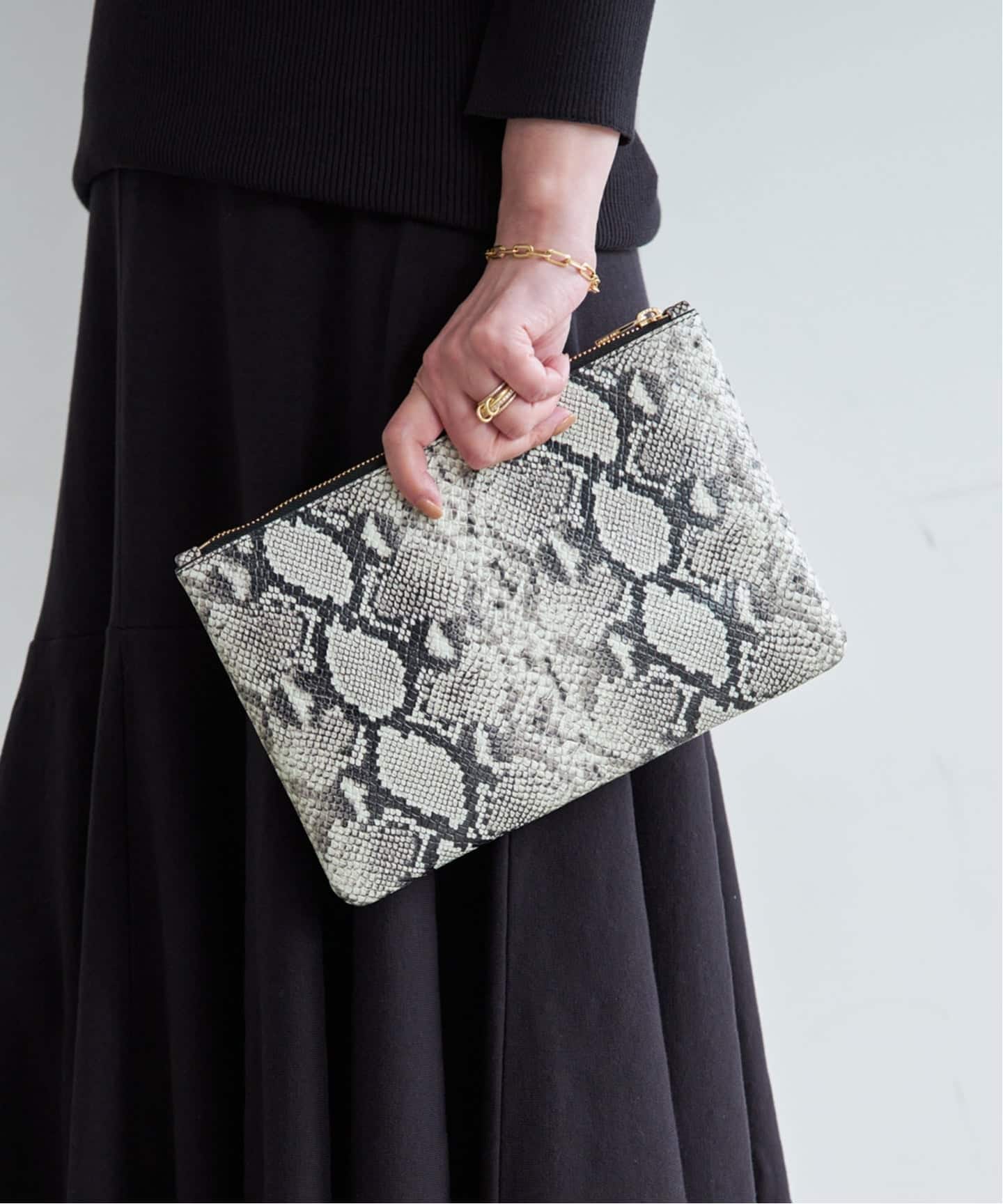 ANINE BING/アニン ビン】 PYTHON POUCH（クラッチバッグ）｜Deuxieme