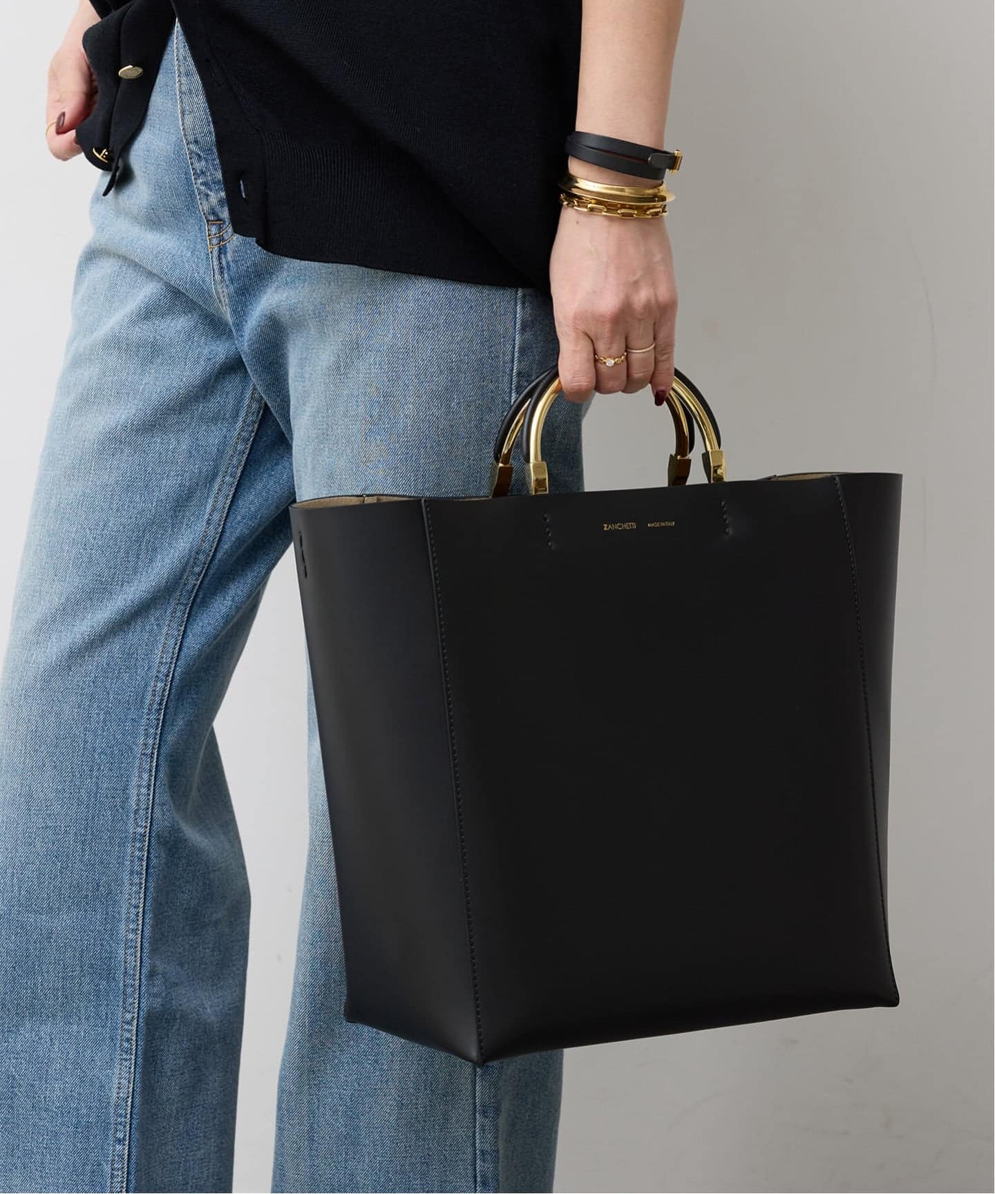 ZANCHETTI/ザンケッティ】HANDLE SHOPPER（トートバッグ）｜Deuxieme