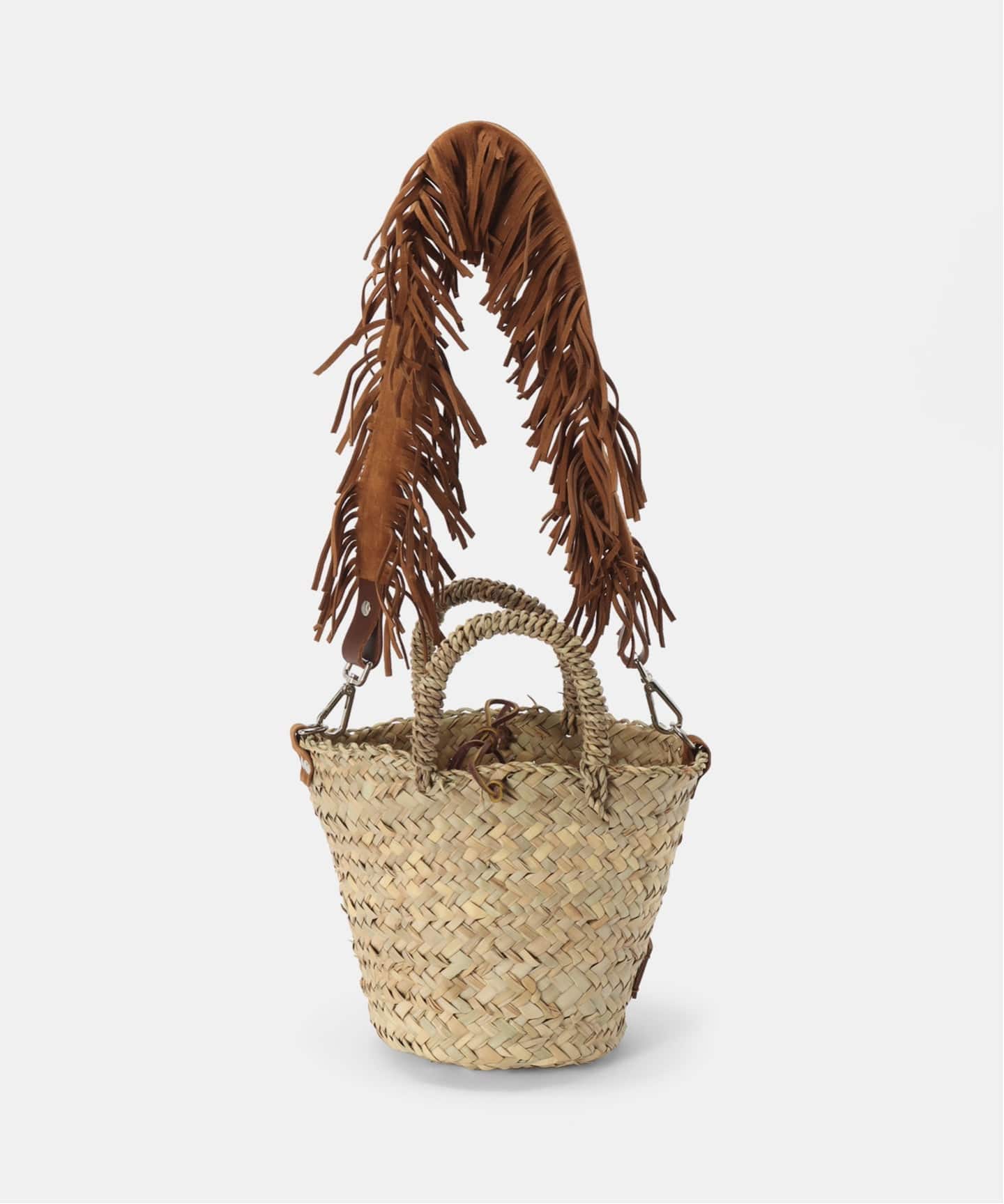 MICAELA SPADONI/ミカエラスパドーニ】SUEDE FRINGE BASKET(S)（かご