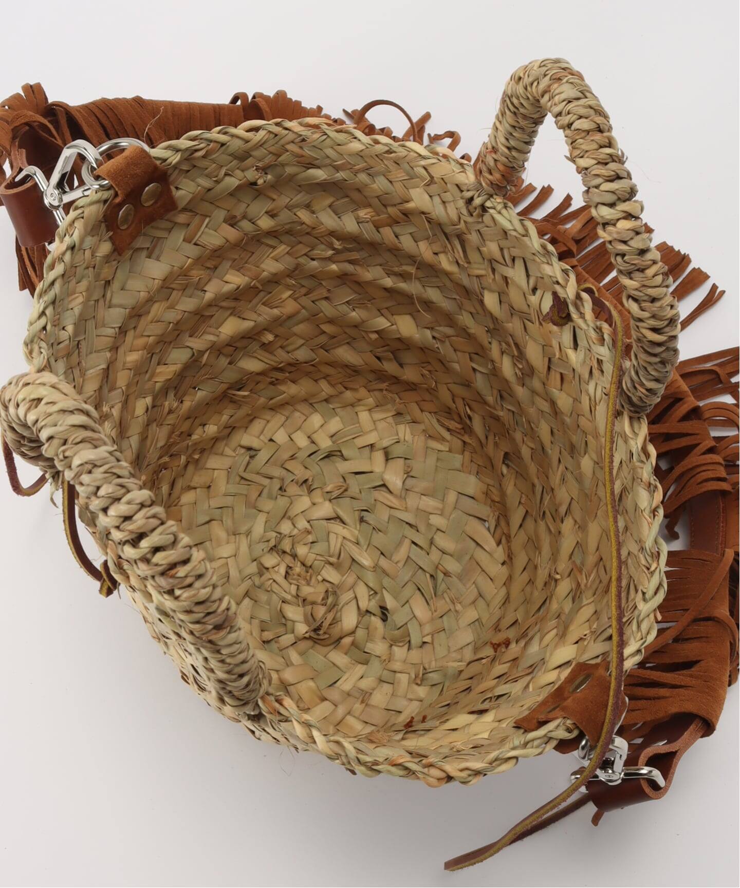 MICAELA SPADONI/ミカエラスパドーニ】SUEDE FRINGE BASKET(S)（かご