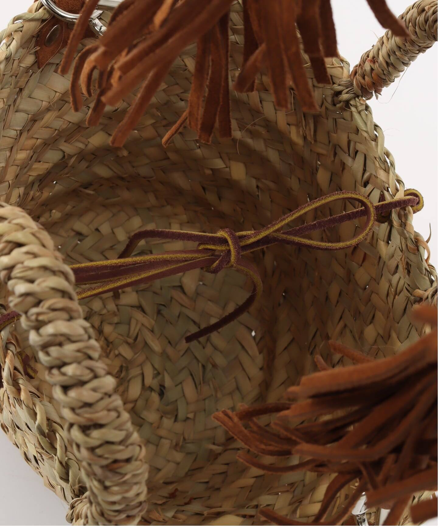 MICAELA SPADONI/ミカエラスパドーニ】SUEDE FRINGE BASKET(S)（かご