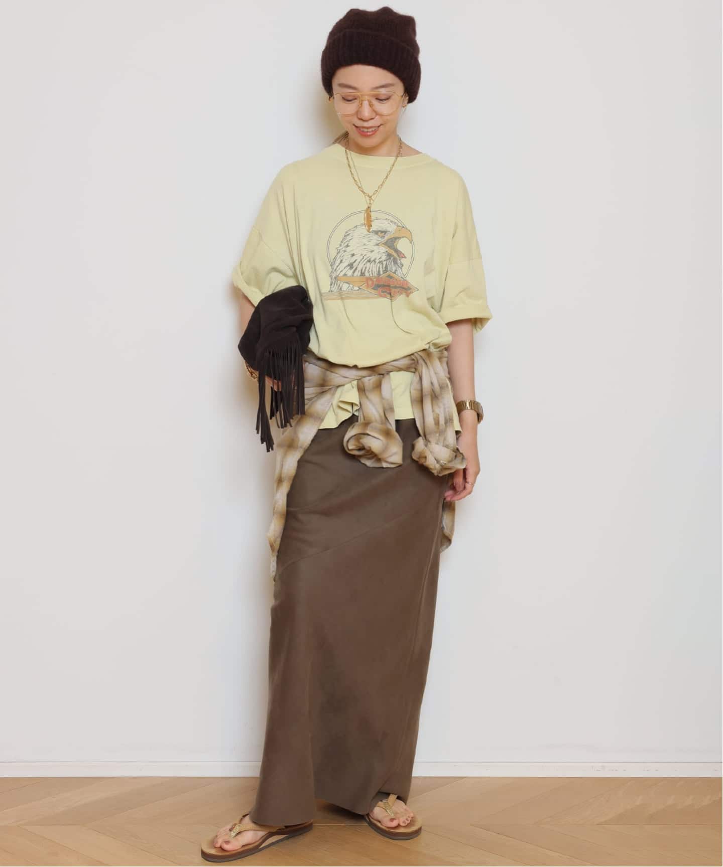 AULENTTI/オウレンティ】SUEDE FRINGE RING バッグ（ショルダーバッグ