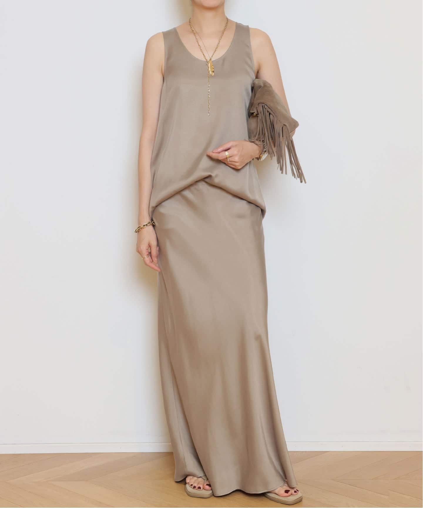 AULENTTI/オウレンティ】SUEDE FRINGE RING バッグ（ショルダーバッグ