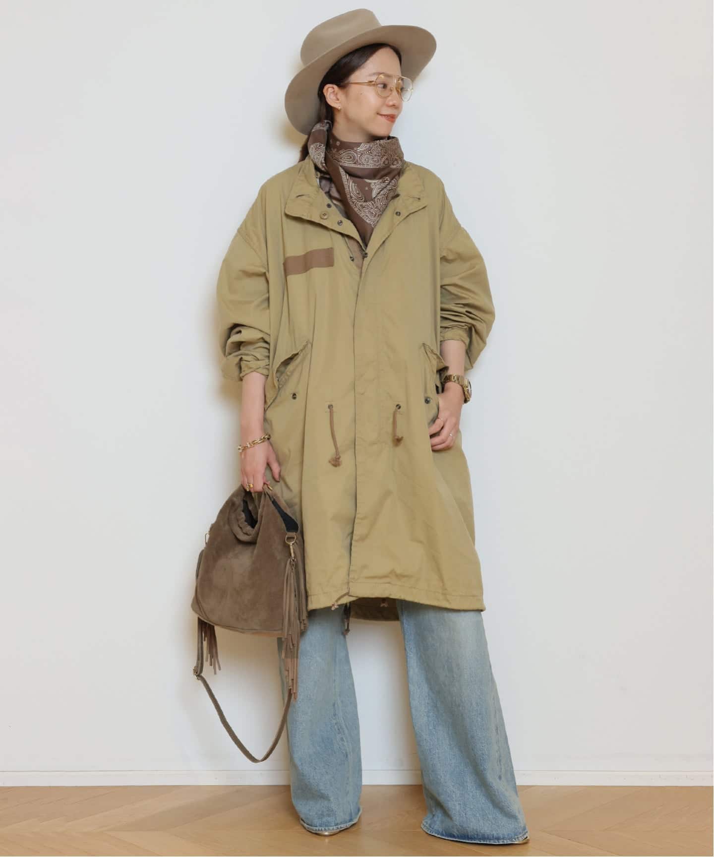 AULENTTI/オウレンティ】SUEDE FRINGE RING バッグ（ショルダーバッグ