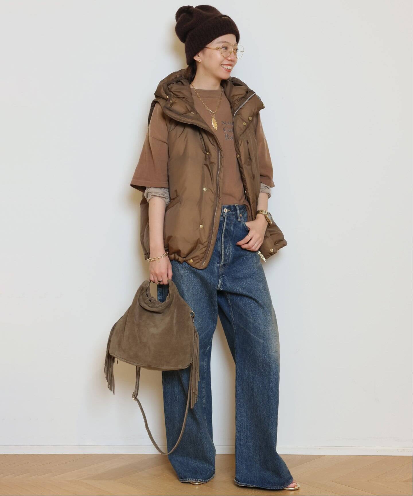 AULENTTI/オウレンティ】SUEDE FRINGE RING バッグ（ショルダーバッグ 
