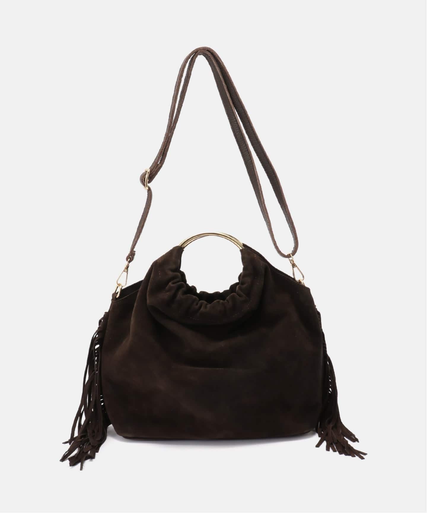 AULENTTI/オウレンティ】SUEDE FRINGE RING バッグ（ショルダーバッグ