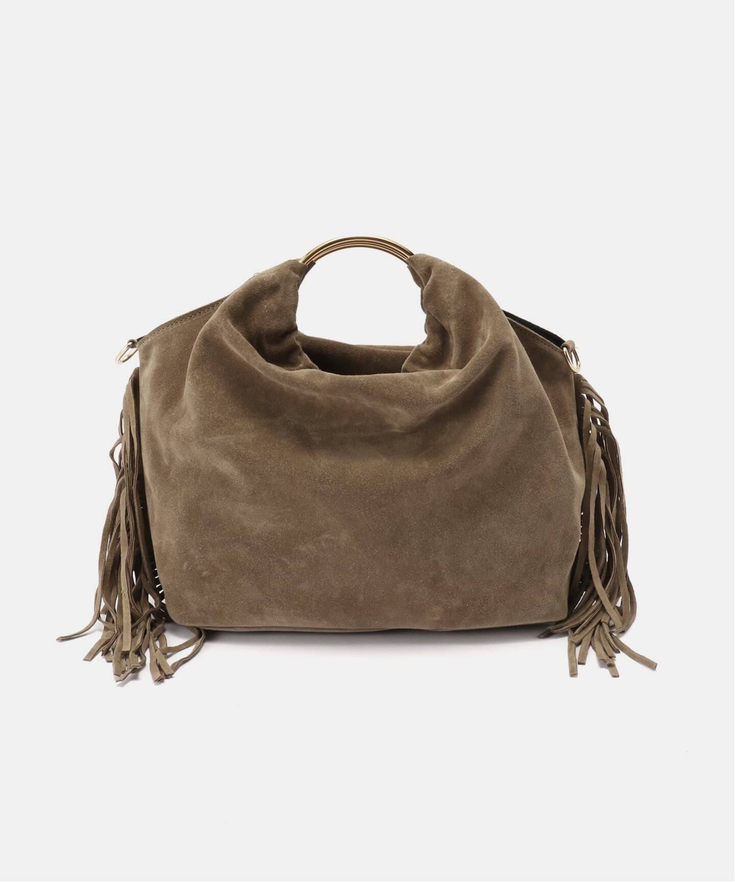 AULENTTI/オウレンティ】SUEDE FRINGE RING バッグ（ショルダーバッグ