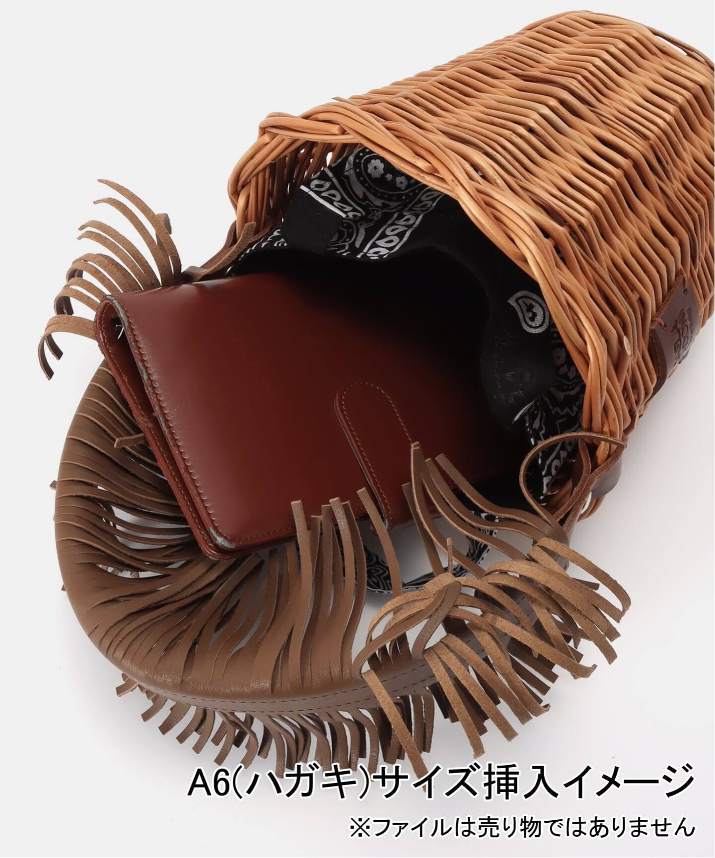 MICAELA SPADONI/ミカエラスパドーニ】LEATHER FRINGE バスケット