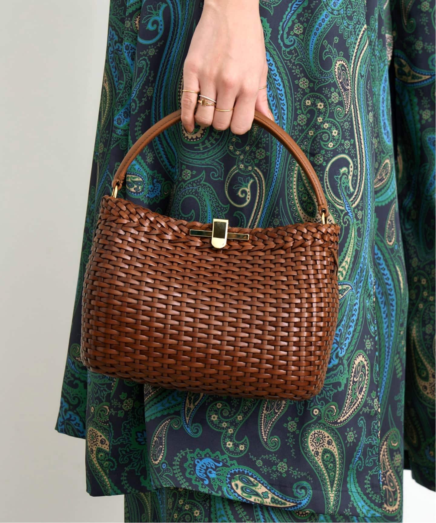ZANCHETTI/ザンケッティ】 INTRECCIATO BAG（ハンドバッグ）｜L