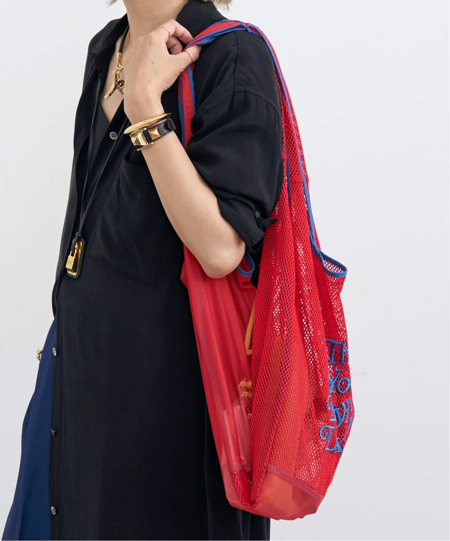beautiful people/ビューティフル ピープル】 FLIP MESH TOTE BAG