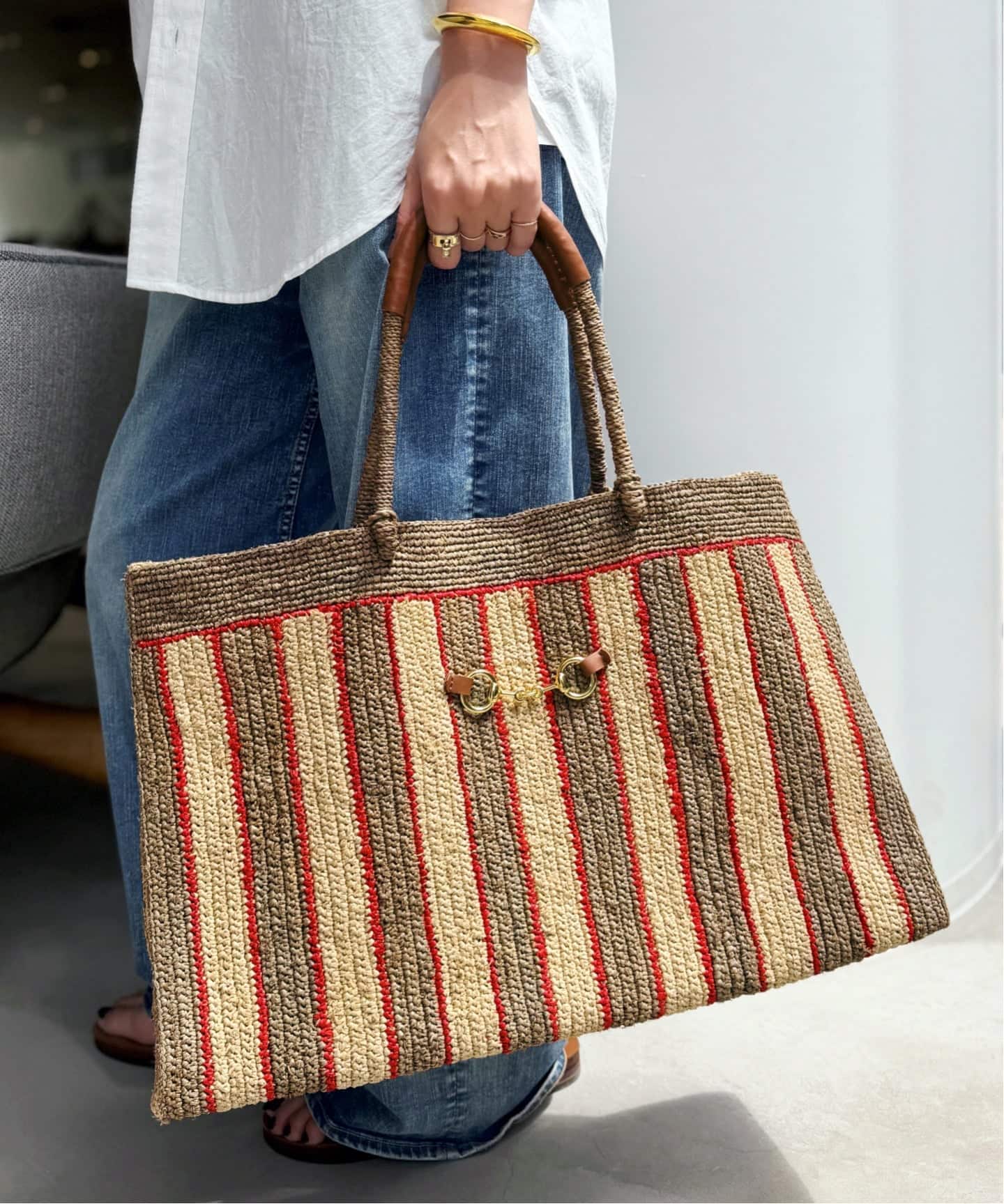 アパルトモン CATARZI バンブー かご バッグ L'Appartement（アパルトモン）の「◇*CATARZI BAMBOO BAG WITH LINING