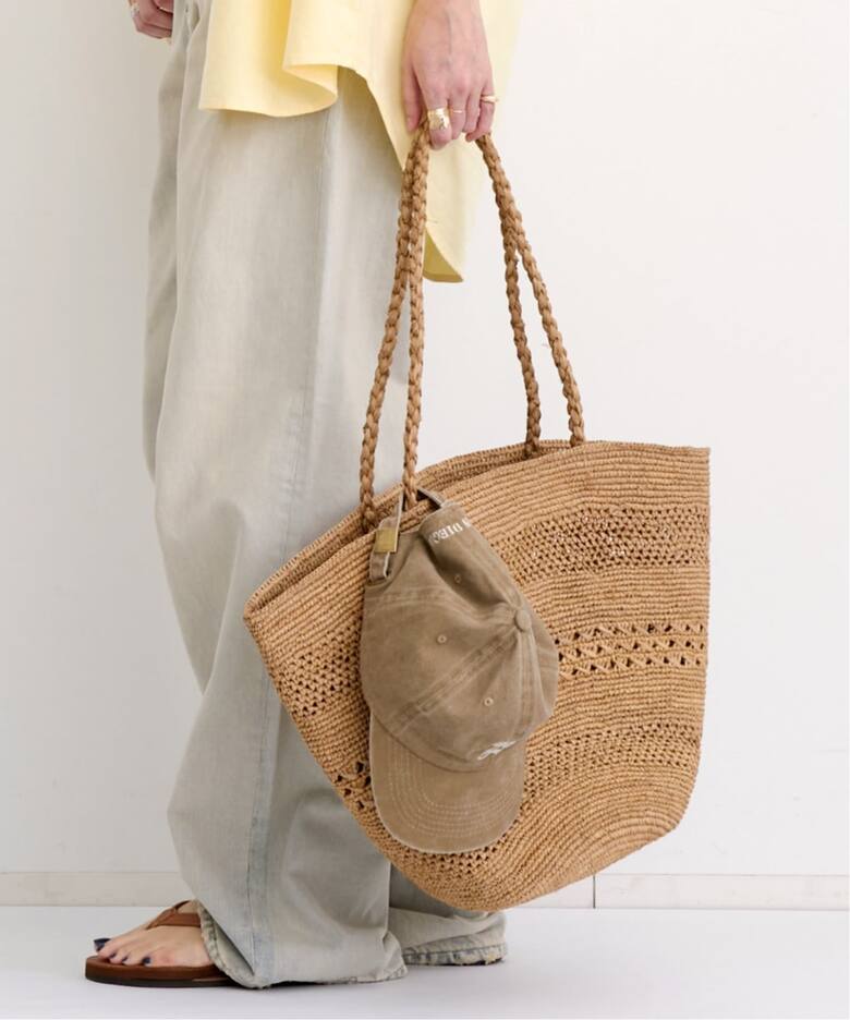 SUN AND GREEN/サンアンドグリーン】 RAFIA TOTE BAG（かごバッグ）｜L 