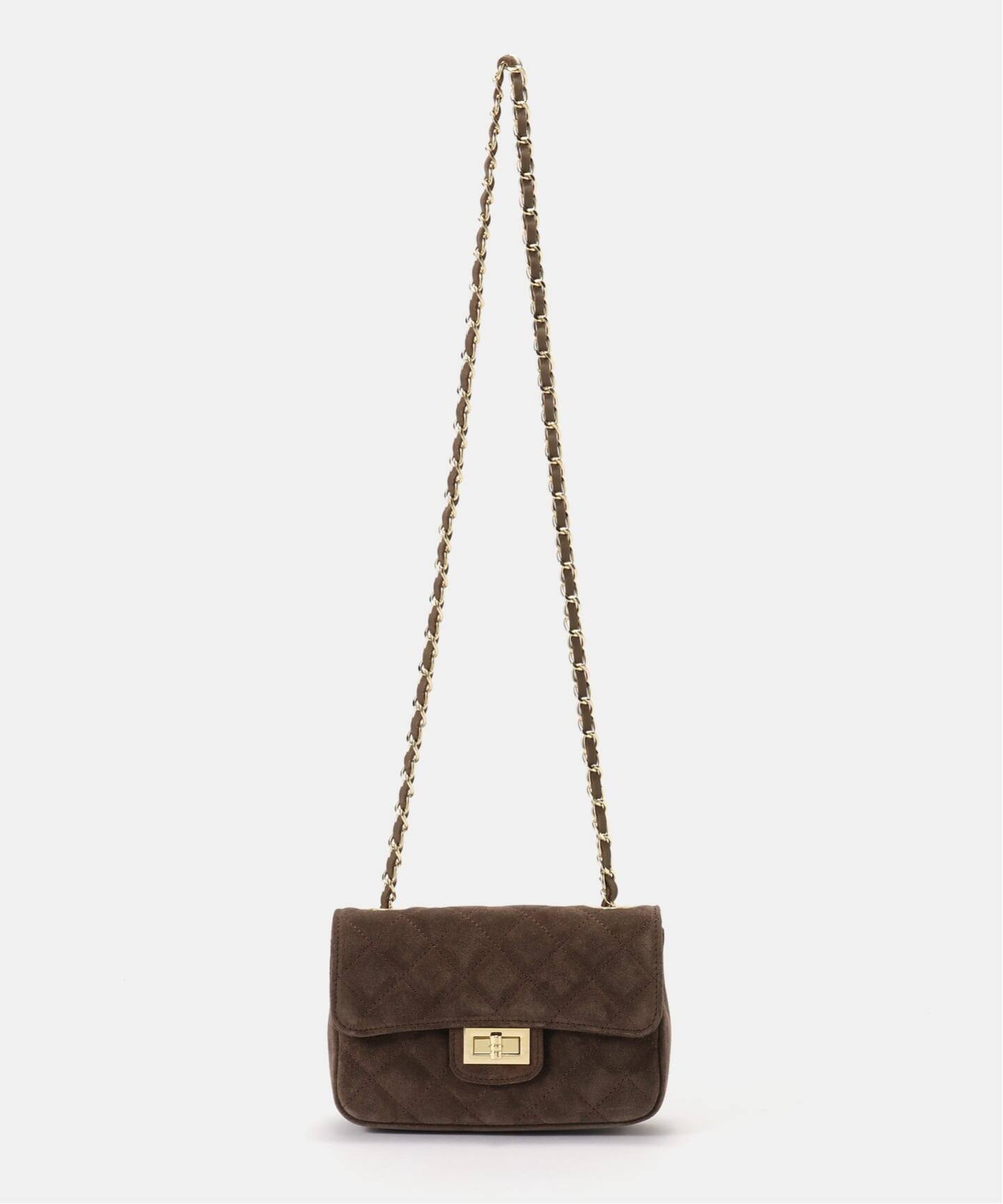 AULENTTI/オーレンティ】 SUEDE CHAIN BAG（ショルダーバッグ）｜L 