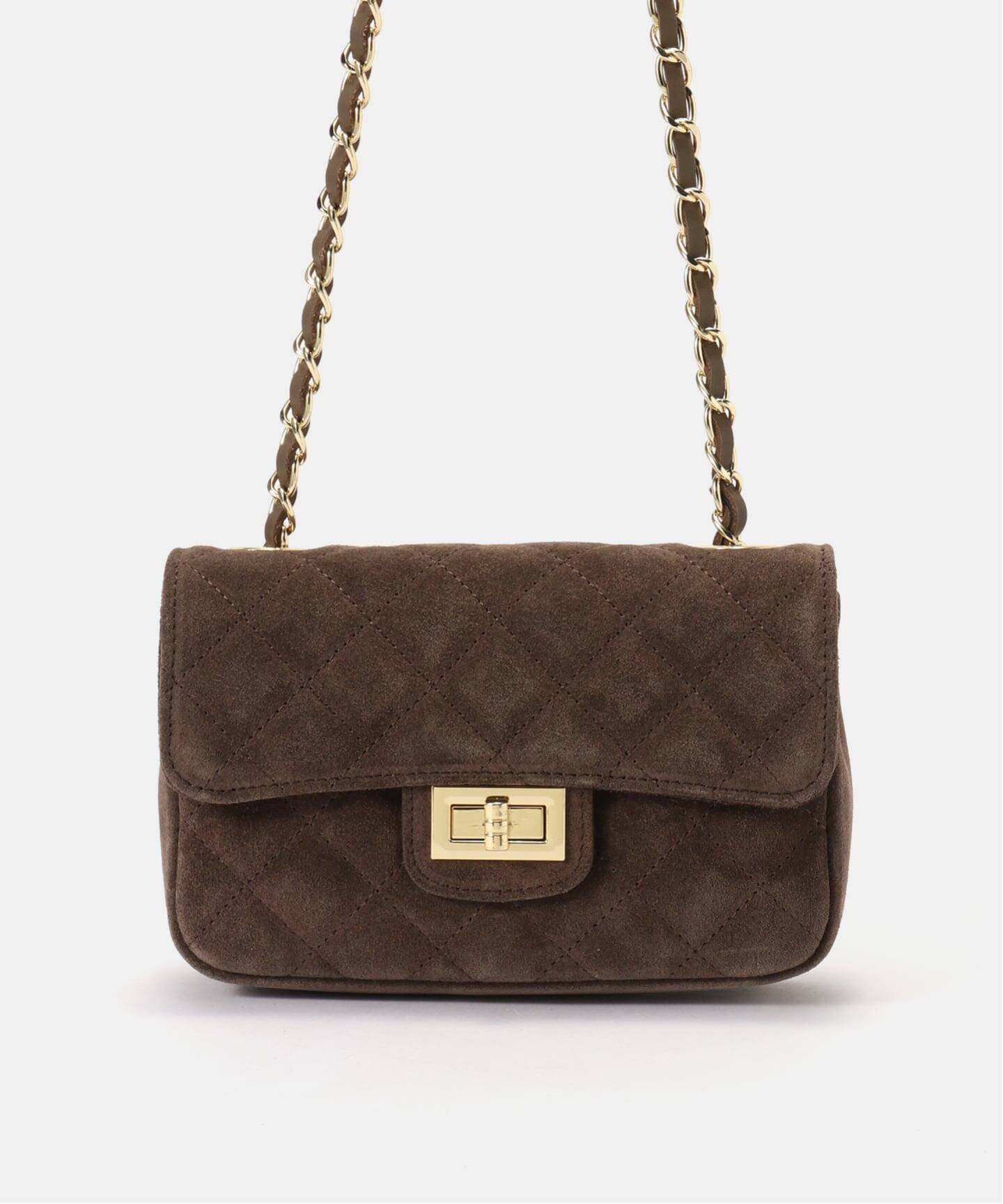 AULENTTI/オーレンティ】 SUEDE CHAIN BAG（ショルダーバッグ）｜L 