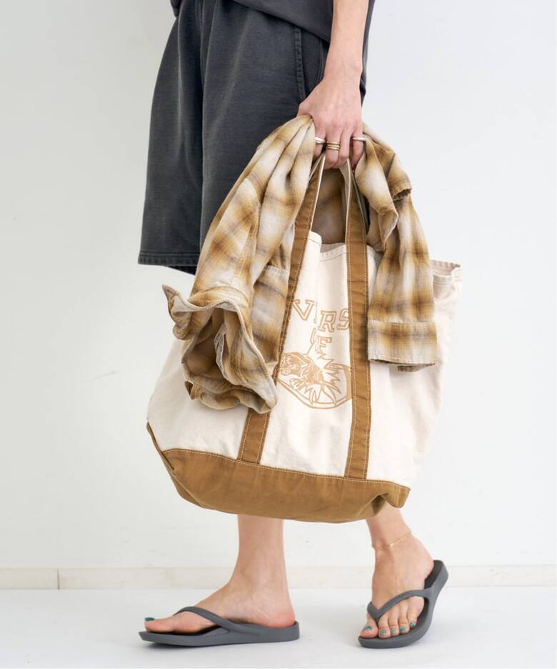REMI RELIEF/レミ レリーフ】 TOTE BAG UNIVERSITY（トートバッグ）｜L 